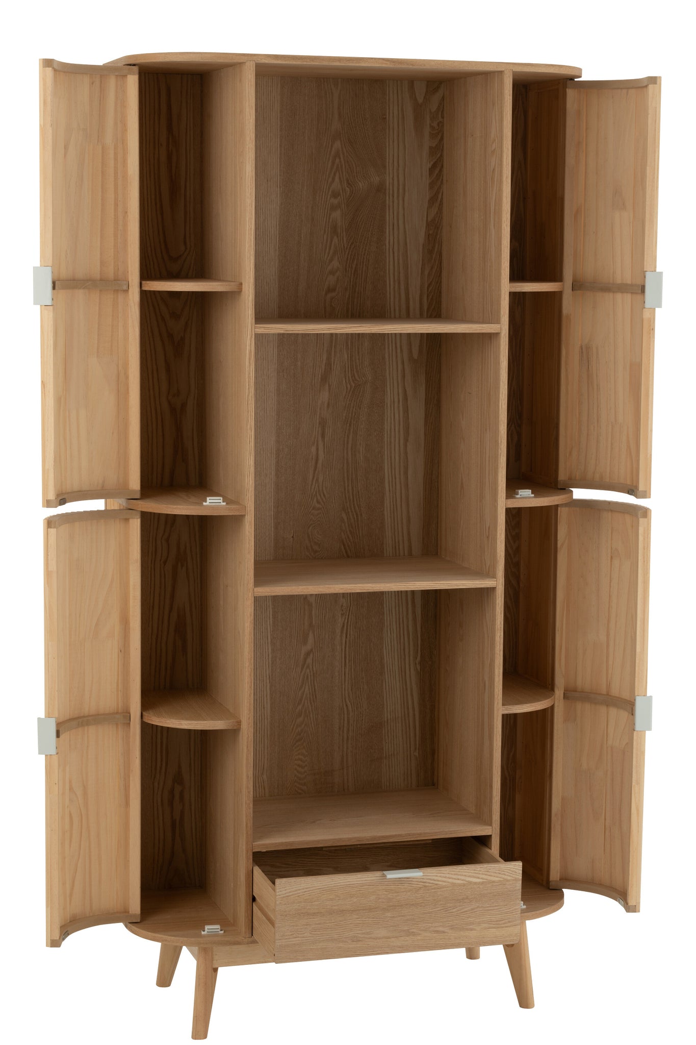 Armoire de rangement arrondie MDF/Bois de pin - J-LINE