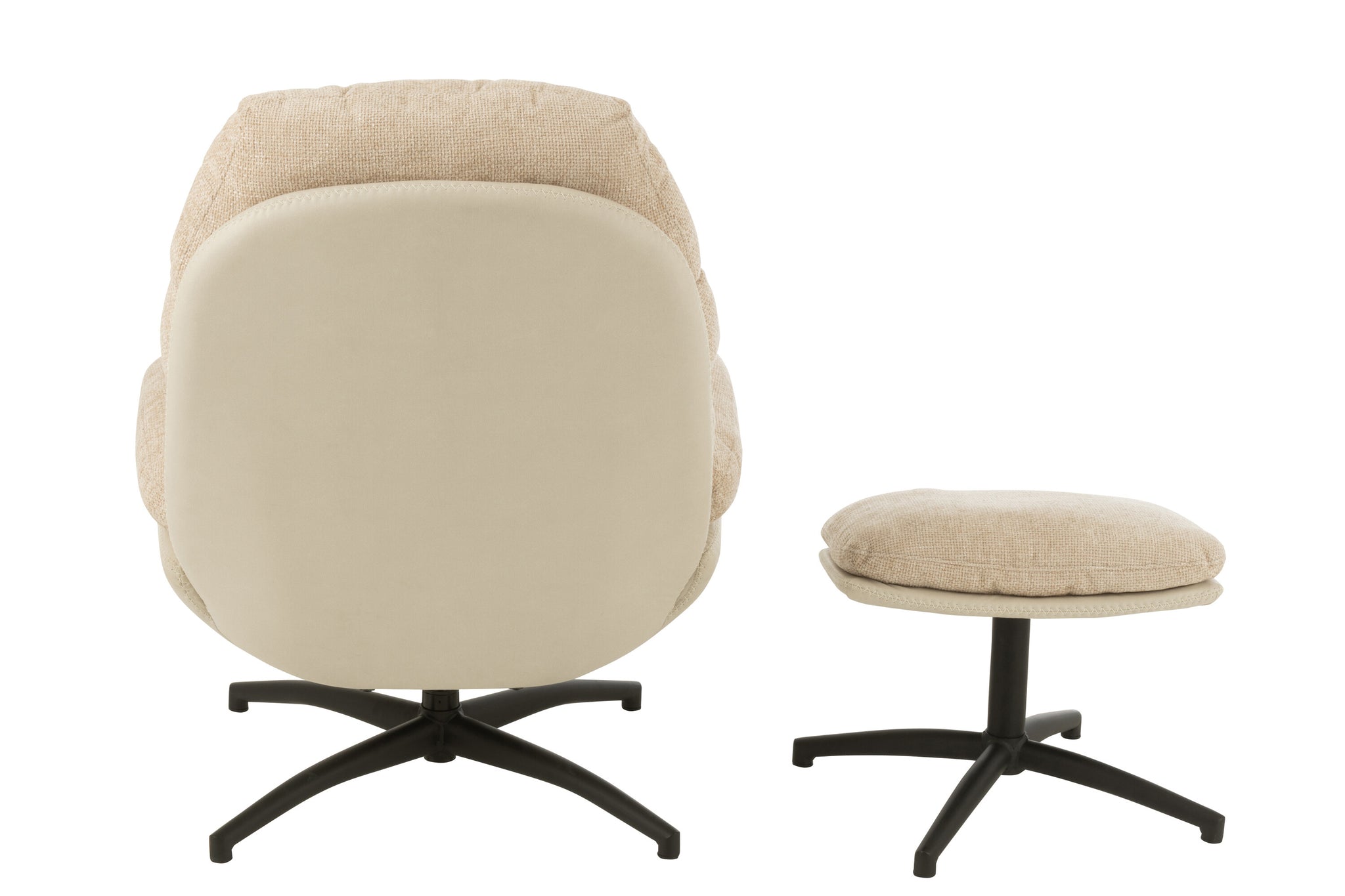 Fauteuil relax + repose-pieds - J-LINE - ÉPUISÉ