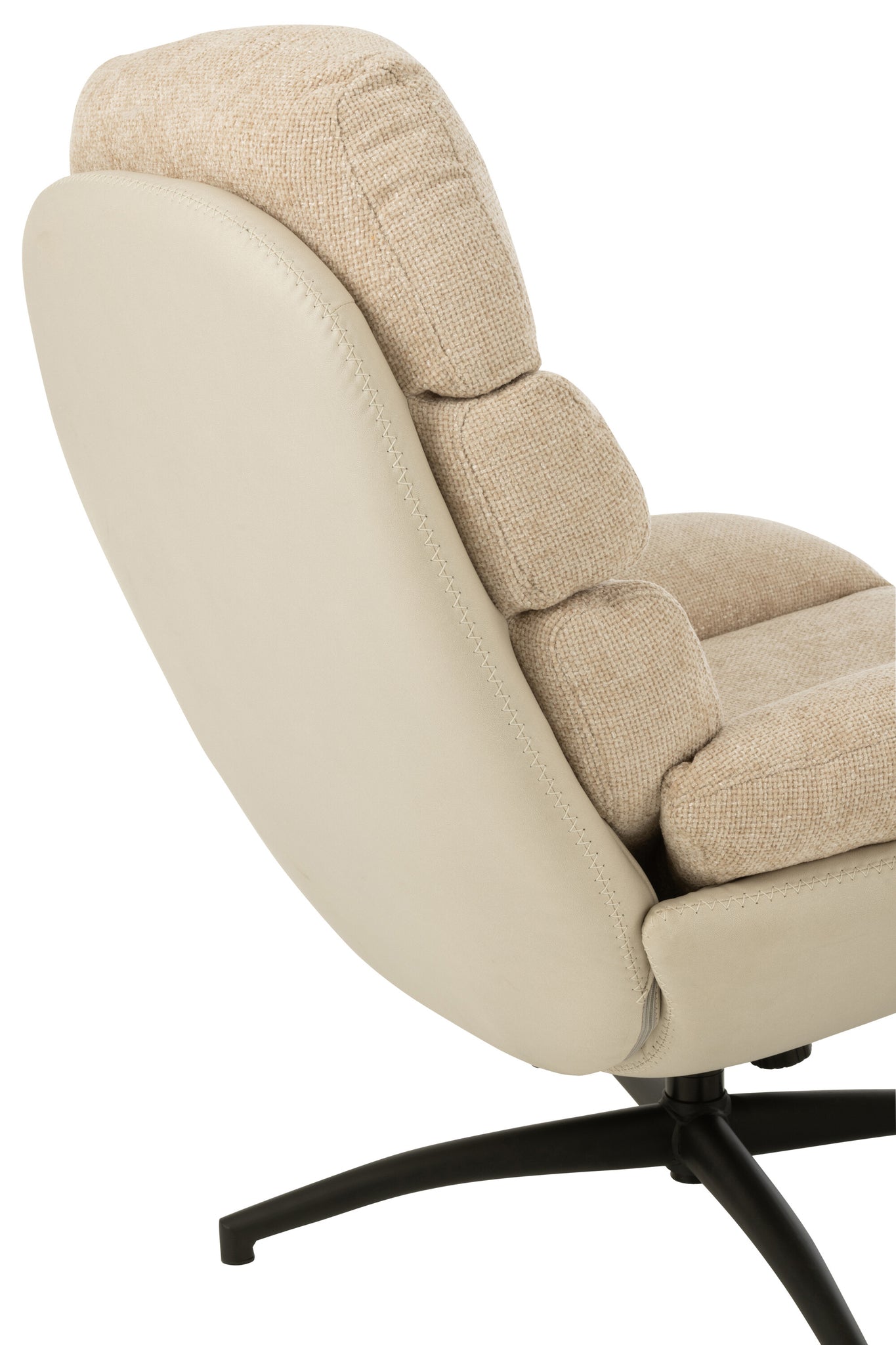 Fauteuil relax + repose-pieds - J-LINE - ÉPUISÉ