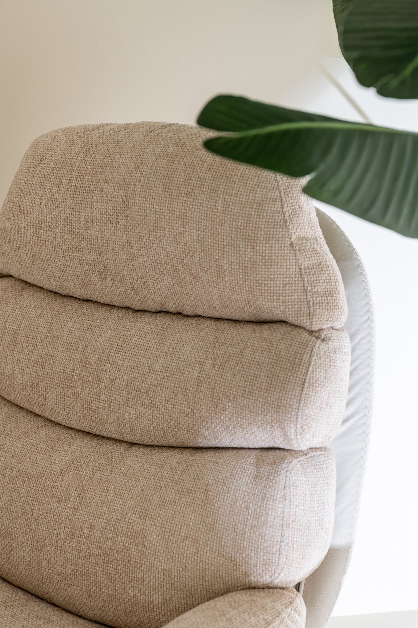 Fauteuil relax + repose-pieds - J-LINE - ÉPUISÉ