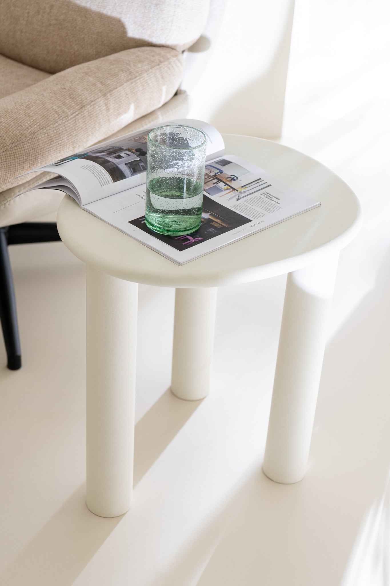 Bijzettafel Bali Mdf/Pvc Wit - J-LINE