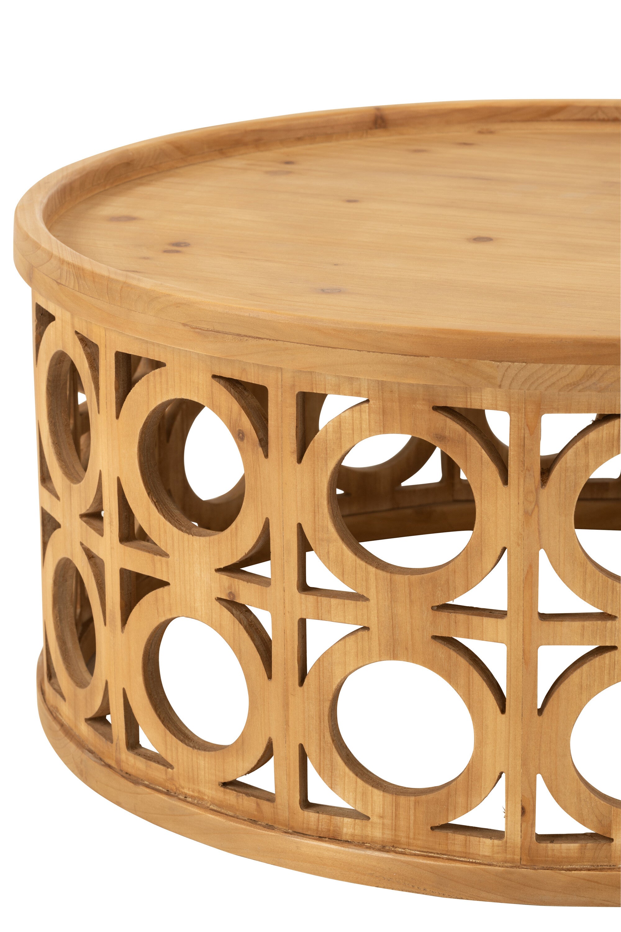 Salontafel houtsnijwerk vurenhout/MDF natuurlijk - J-LINE