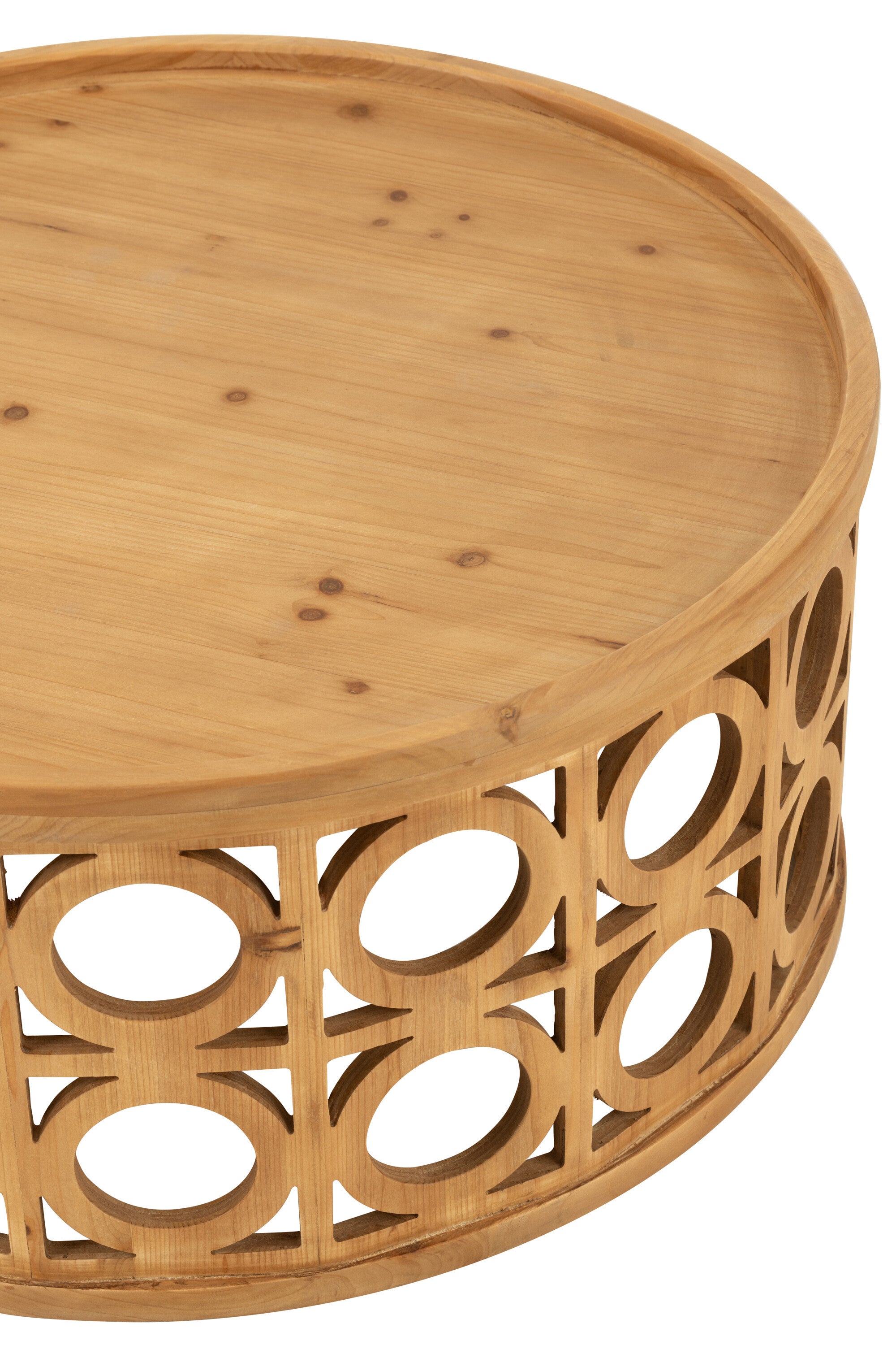 Salontafel houtsnijwerk vurenhout/MDF natuurlijk - J-LINE