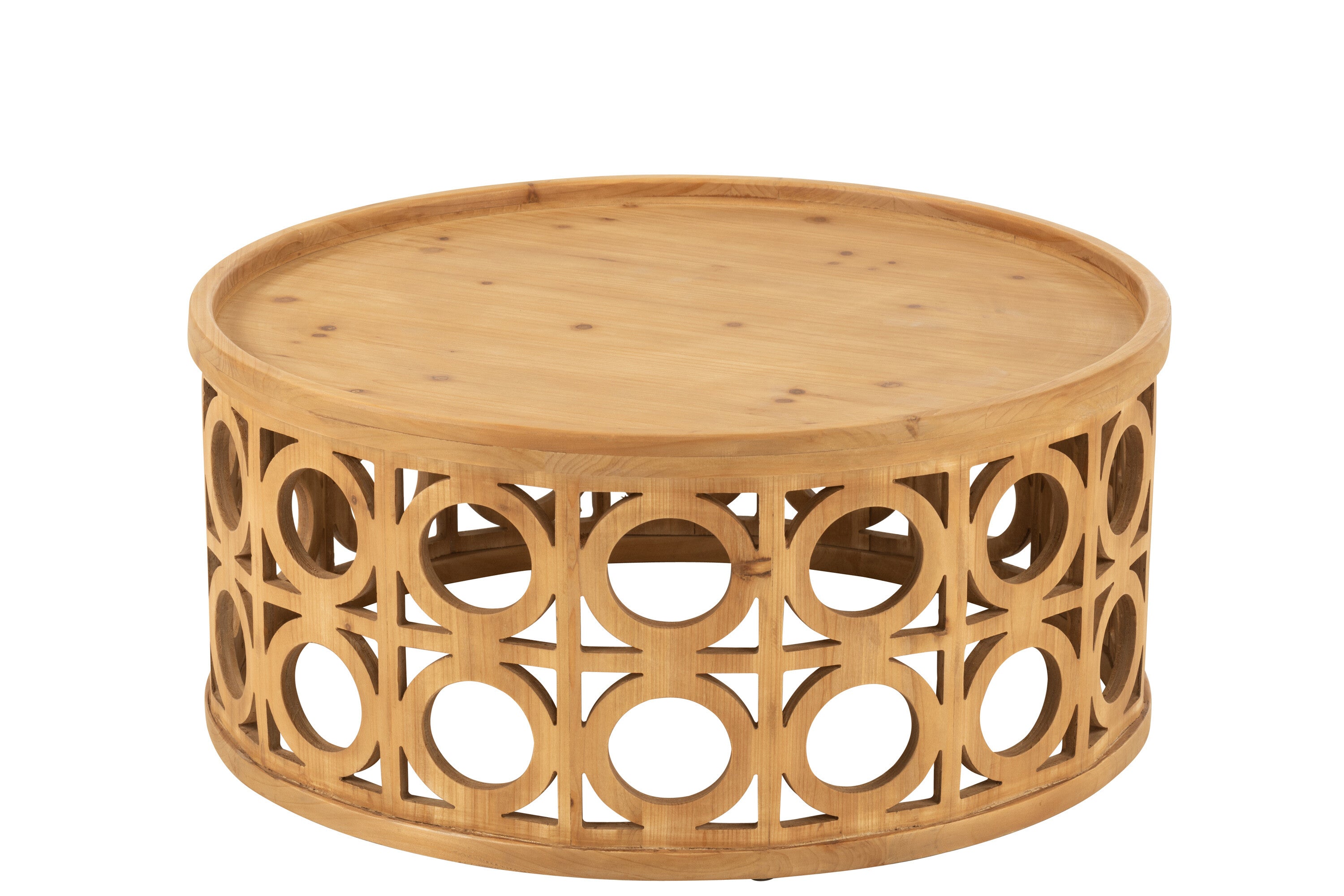 Salontafel houtsnijwerk vurenhout/MDF natuurlijk - J-LINE