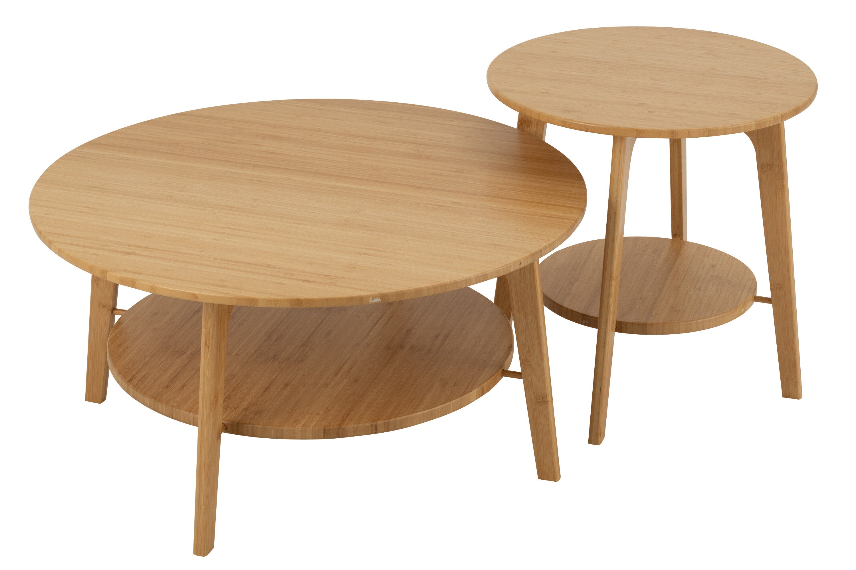 Salontafel rond bamboe natuurlijk L - J-LINE