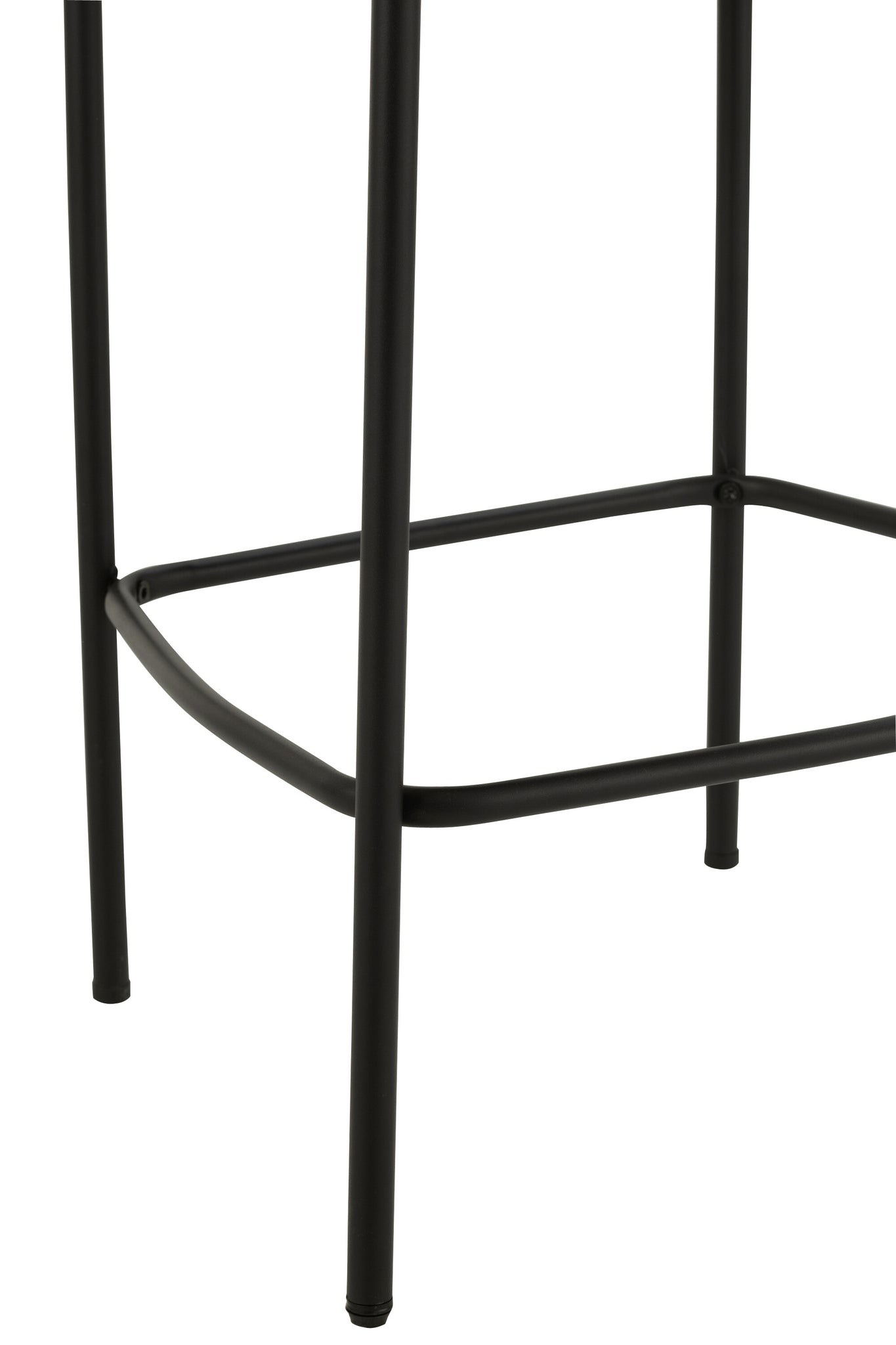 Chaise de bar Bouclé Triplex/Polyester Blanc/Noir - J-LINE