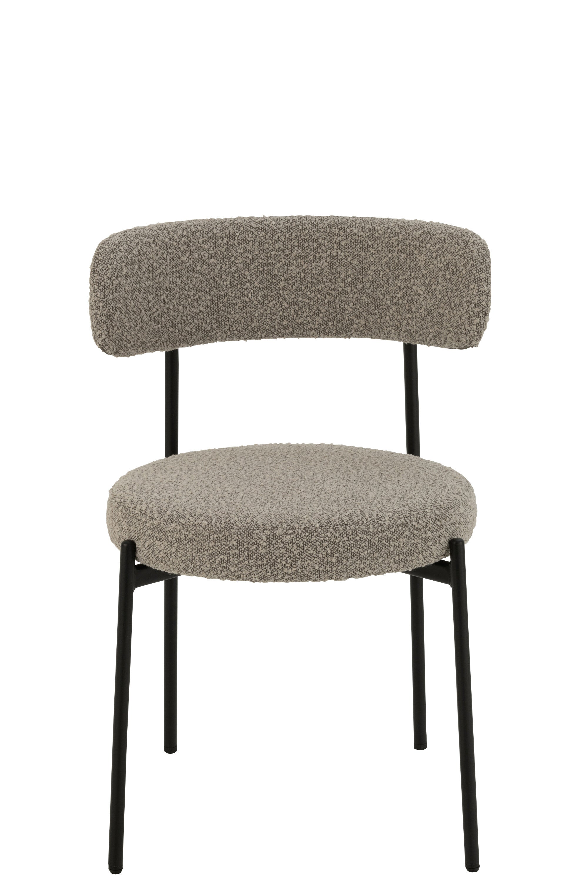 Stoel Boucle Triplex/Polyester Grijs/Zwart - J-LINE