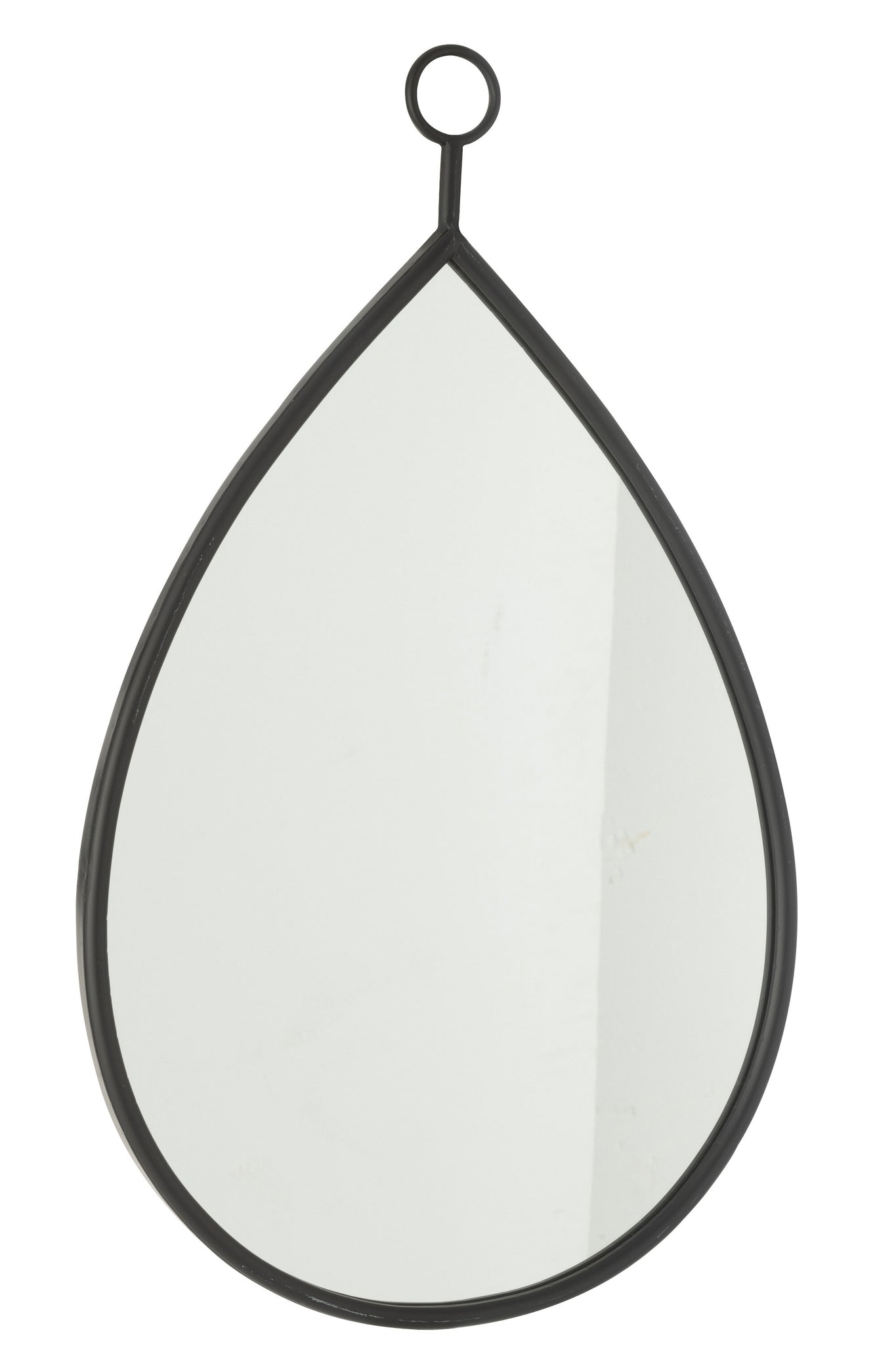 Miroir à suspendre Goutte MDF noir L - J-LINE