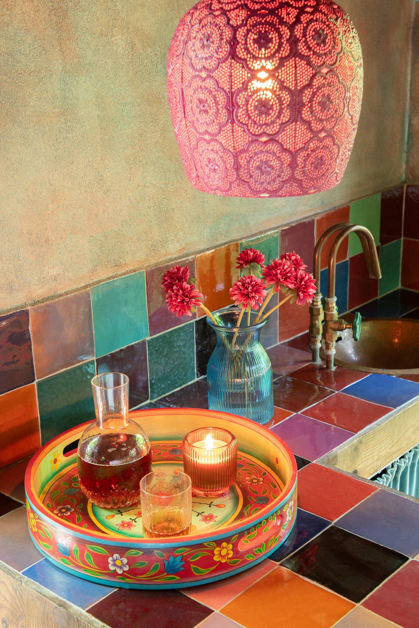 Hanglamp Metaal Rood - J-LINE