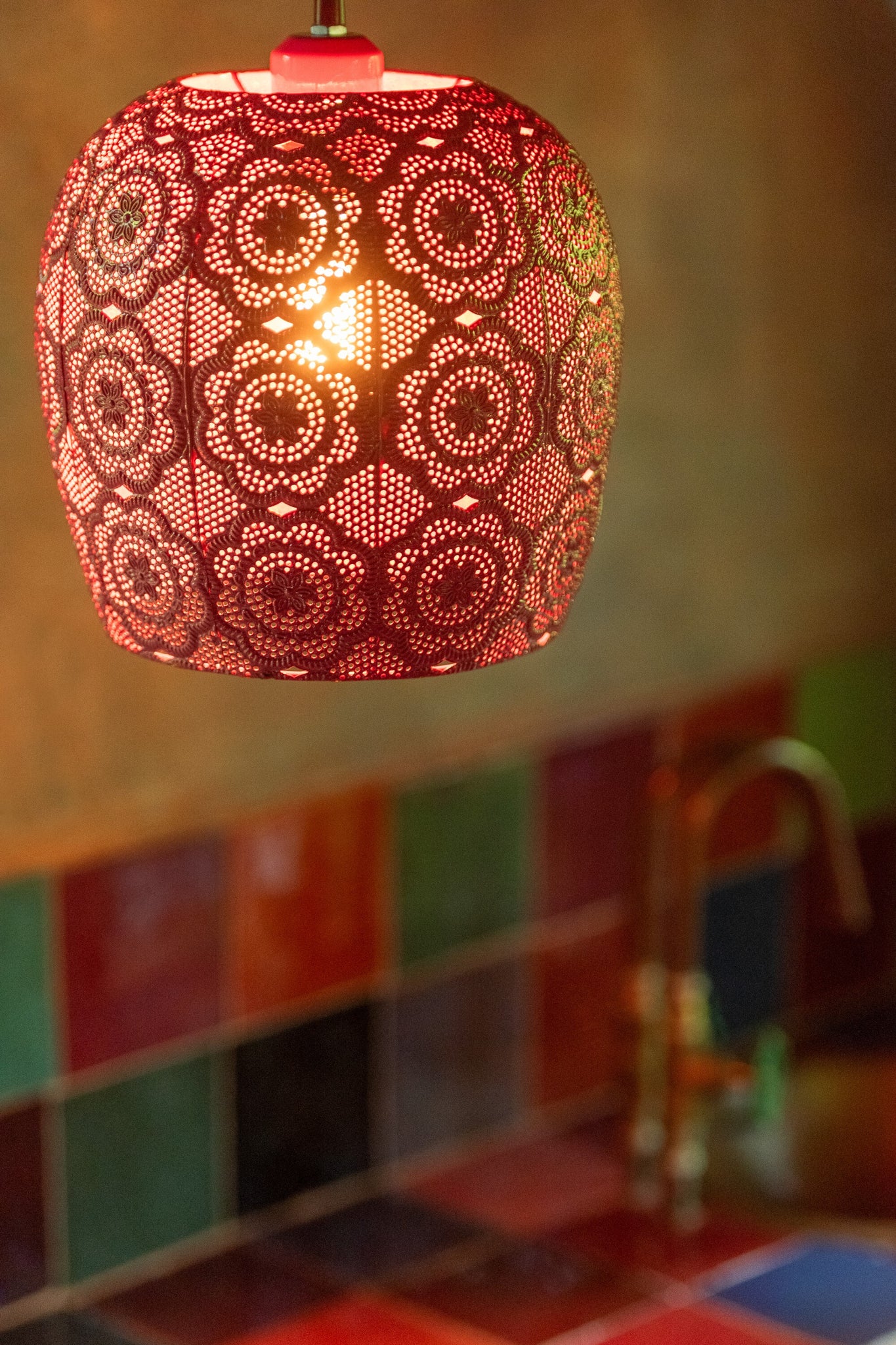 Hanglamp Metaal Rood - J-LINE