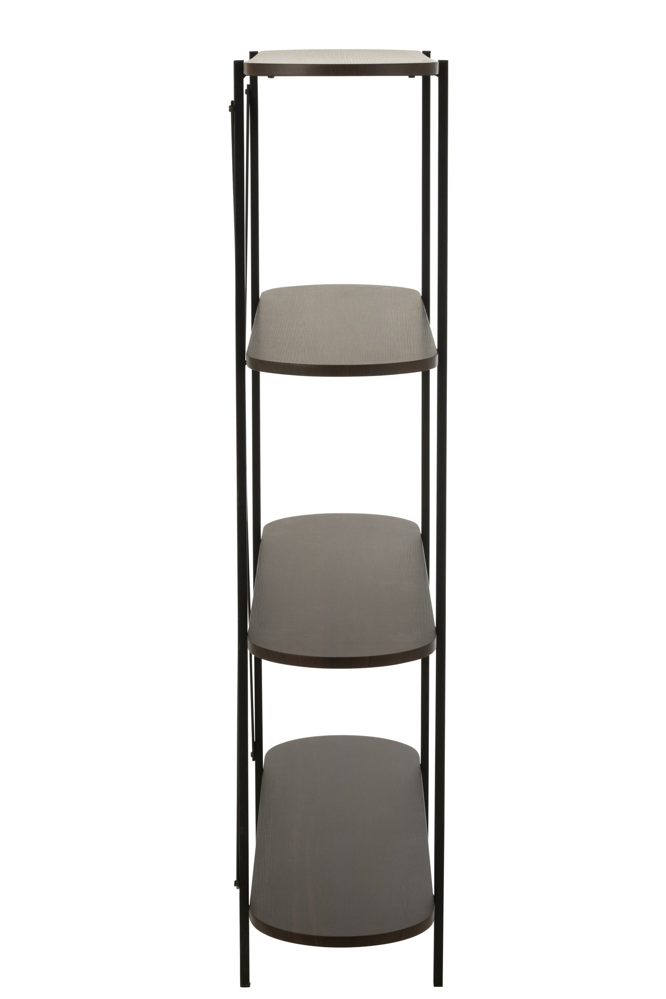Étagère MDF/Métal Marron Foncé J-LINE - EN RUPTURE DE STOCK