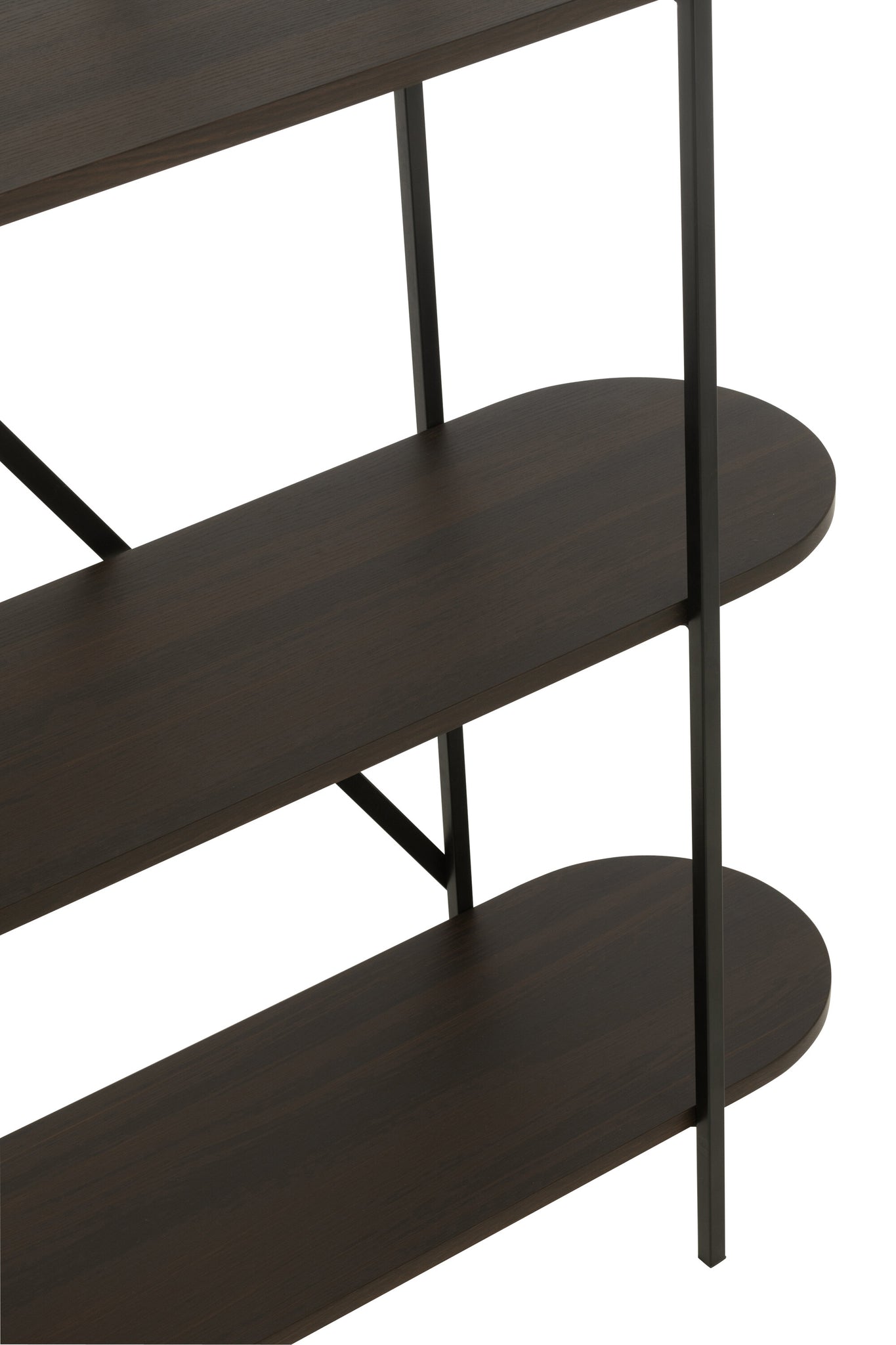 Étagère MDF/Métal Marron Foncé J-LINE - EN RUPTURE DE STOCK