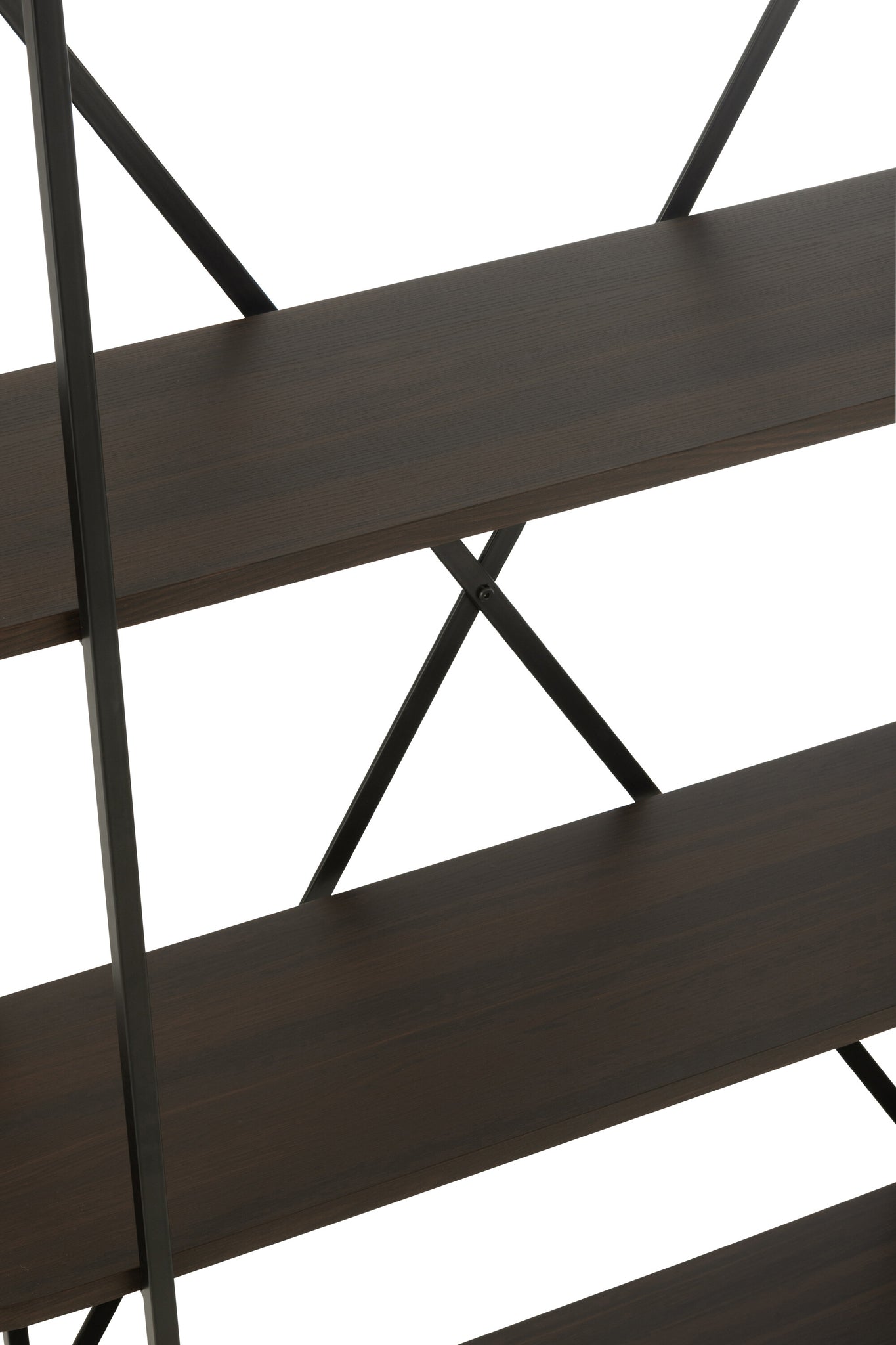 Étagère MDF/Métal Marron Foncé J-LINE - EN RUPTURE DE STOCK