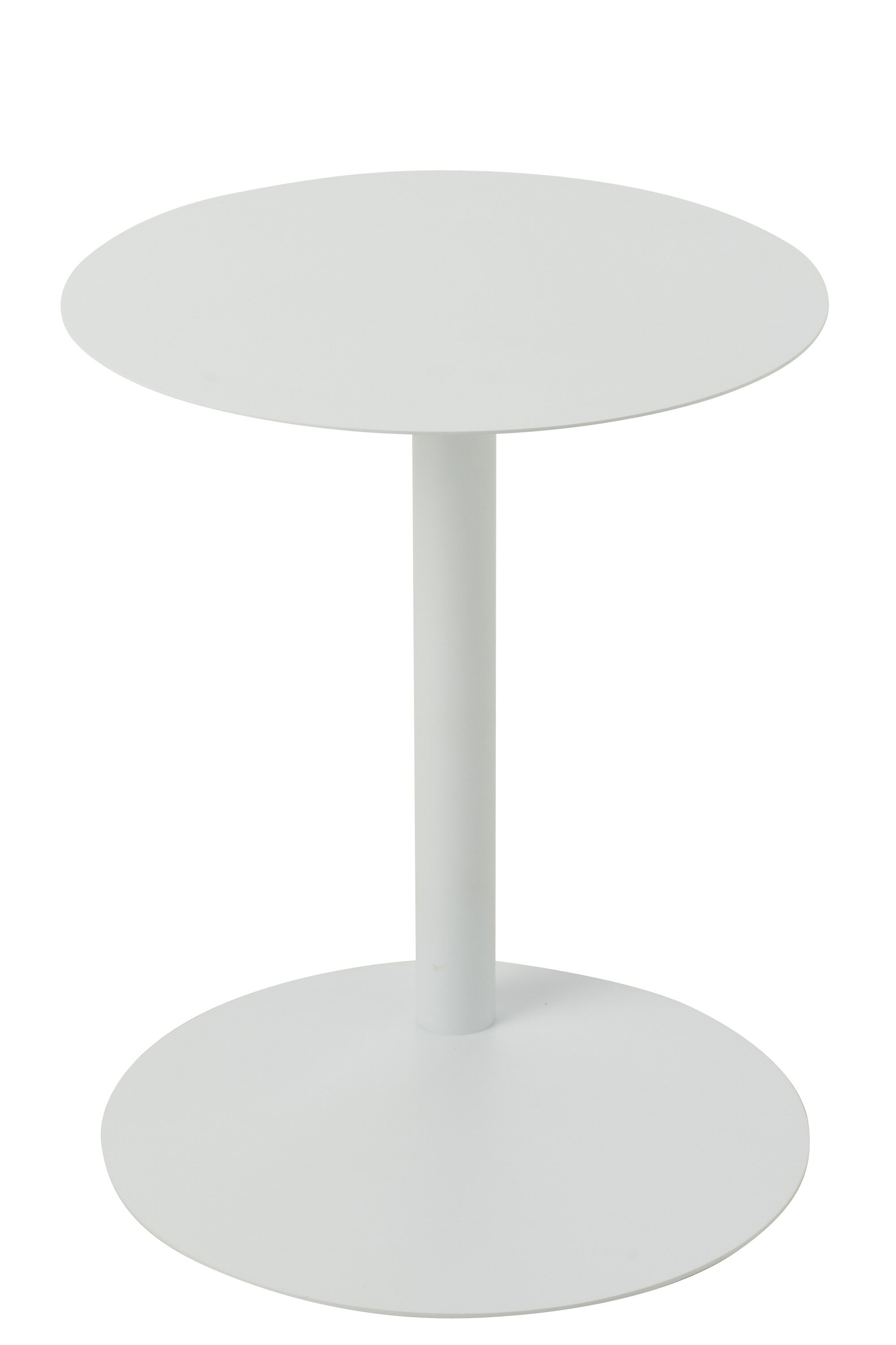 Bijzettafel rond metaal wit - J-LINE