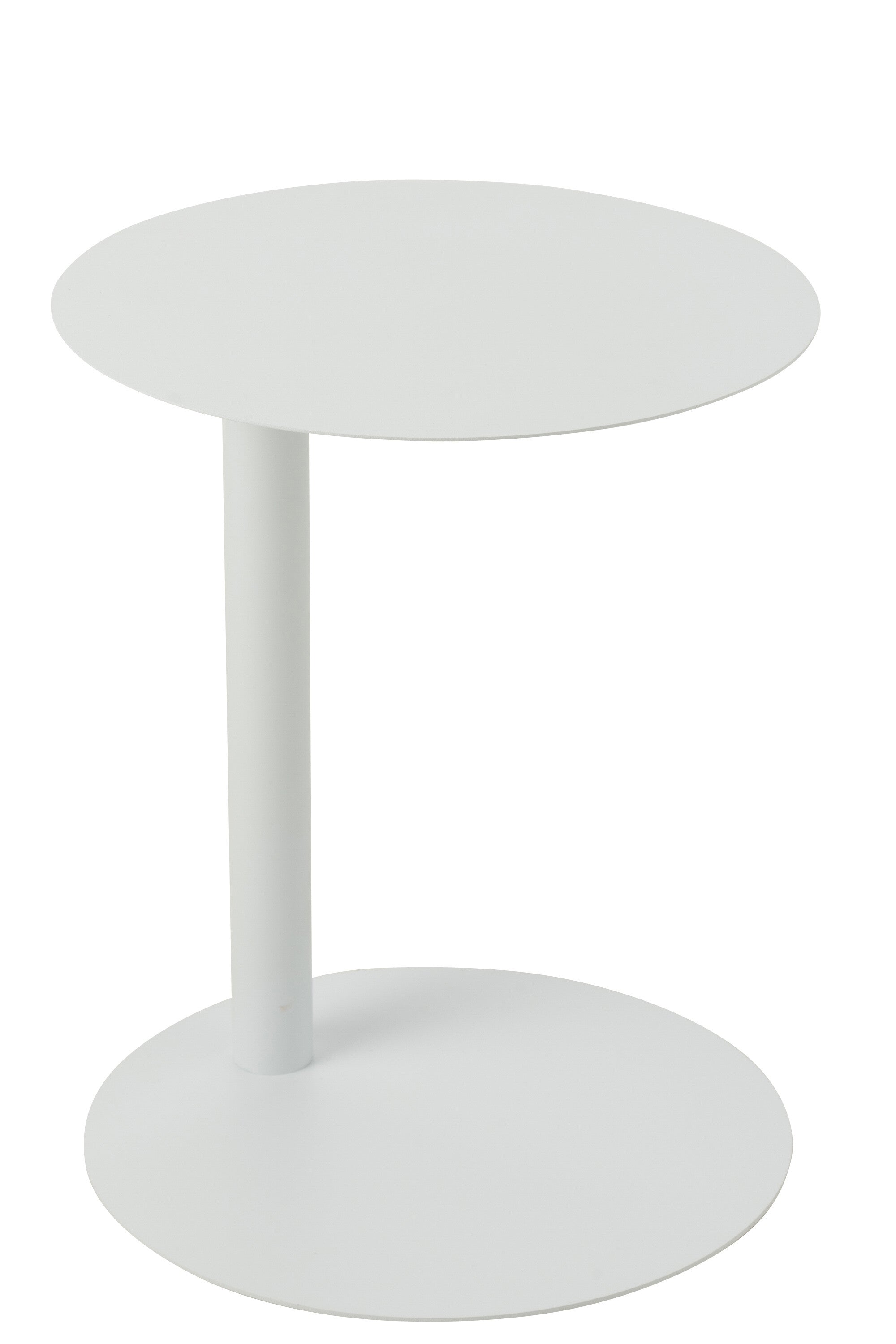 Bijzettafel rond metaal wit - J-LINE