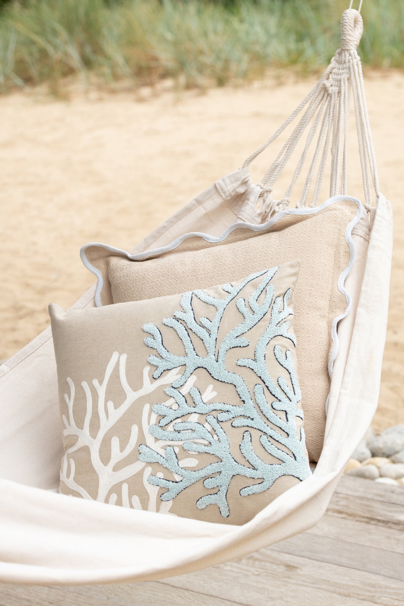 Hangmat effen beige - J-LINE