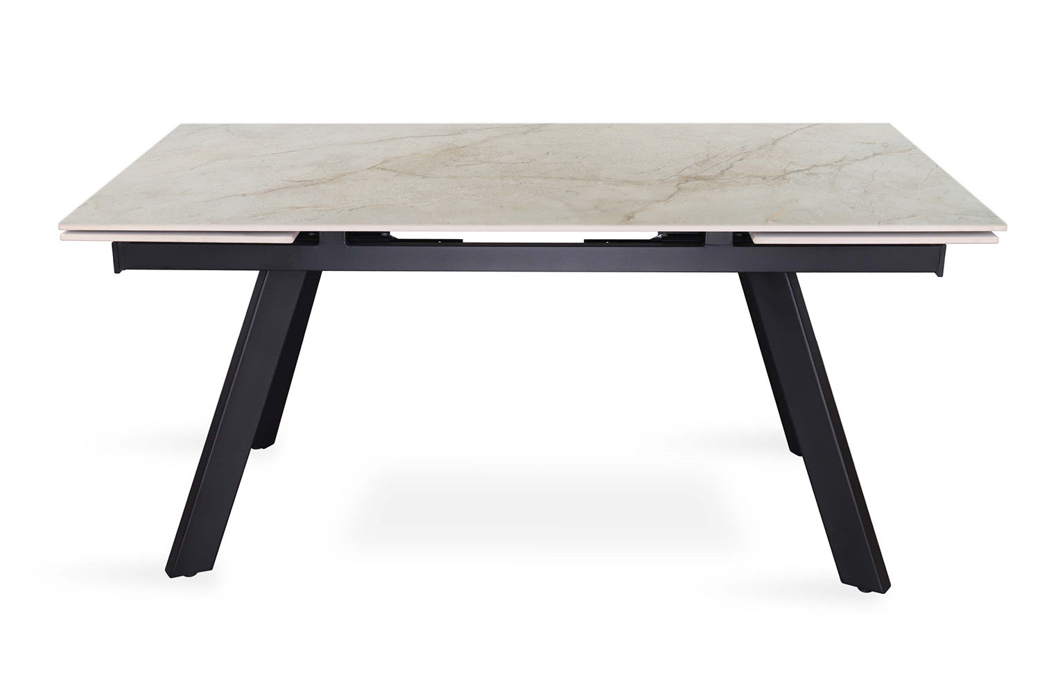 Uitschuifbare tafel 'Hera' 160-240 cm Rechthoekig Glanzend Shakespear Beige - RS