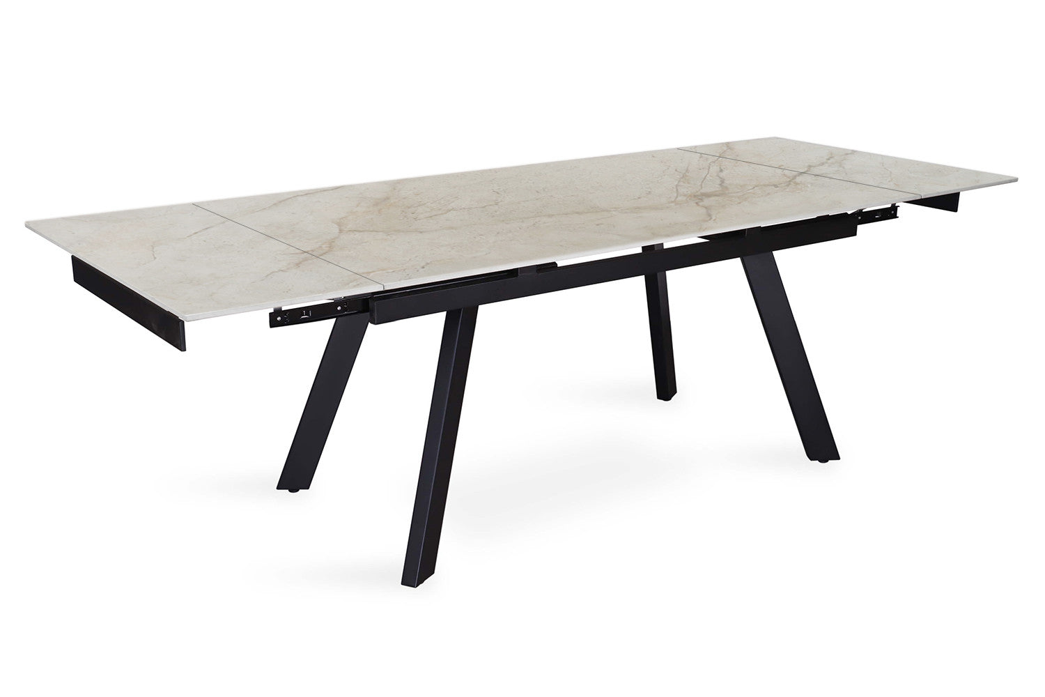 Uitschuifbare tafel 'Hera' 160-240 cm Rechthoekig Glanzend Shakespear Beige - RS