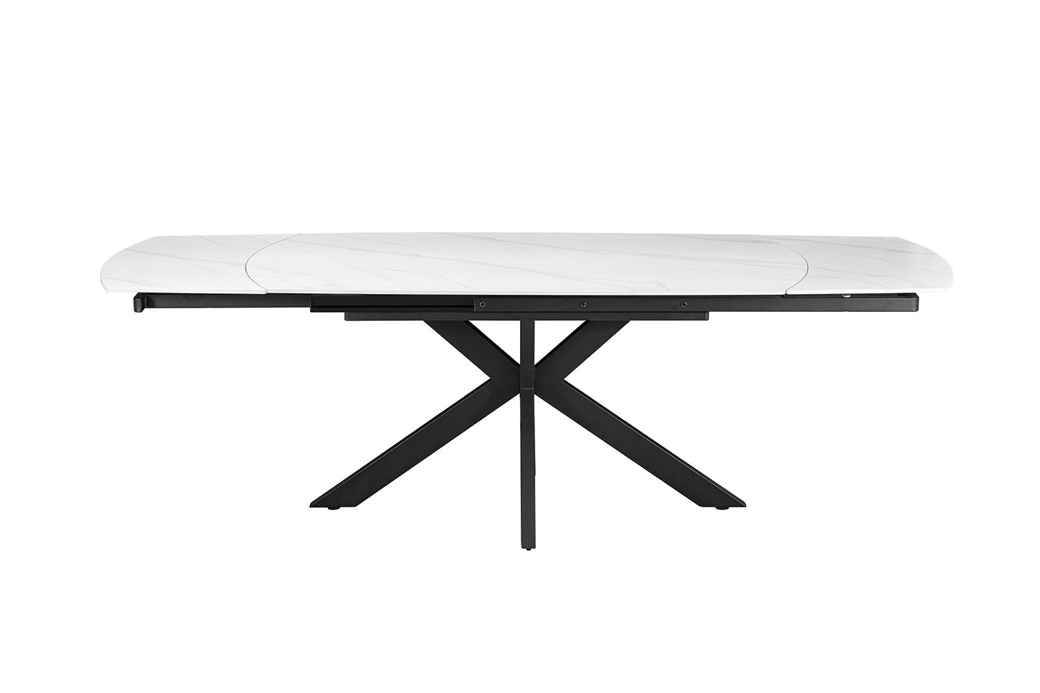 Uitschuifbare tafel 'Ares' 160-240 cm Deens Ovaal Steen Wit - RS