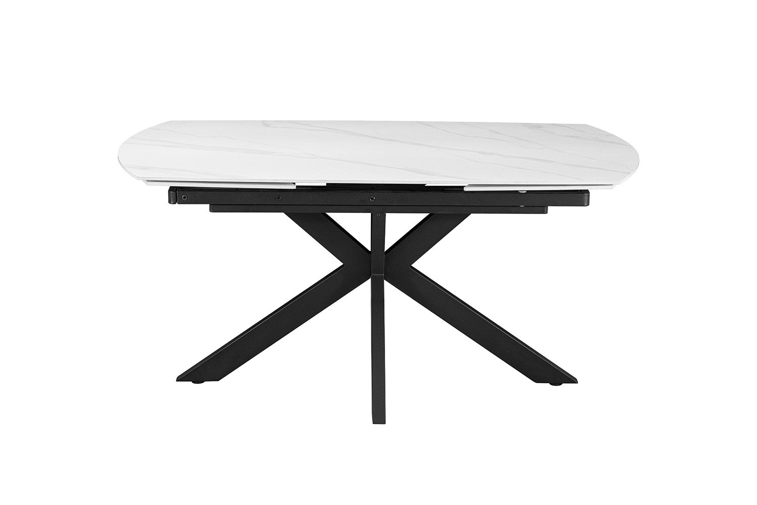 Uitschuifbare tafel 'Ares' 160-240 cm Deens Ovaal Steen Wit - RS