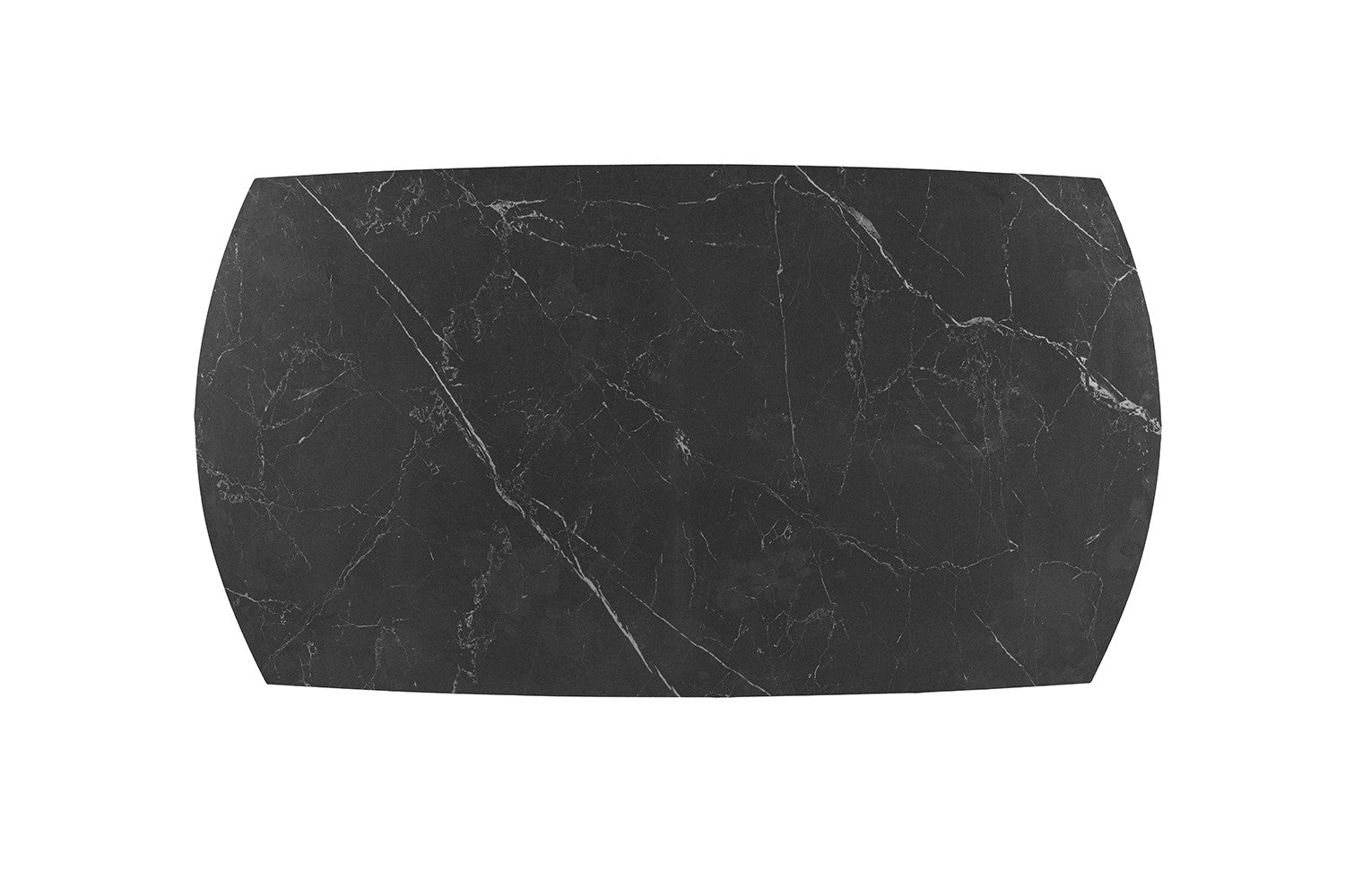 Table de salle à manger extensible « Ares » 160-240 cm ovale danoise en pierre noire - RS