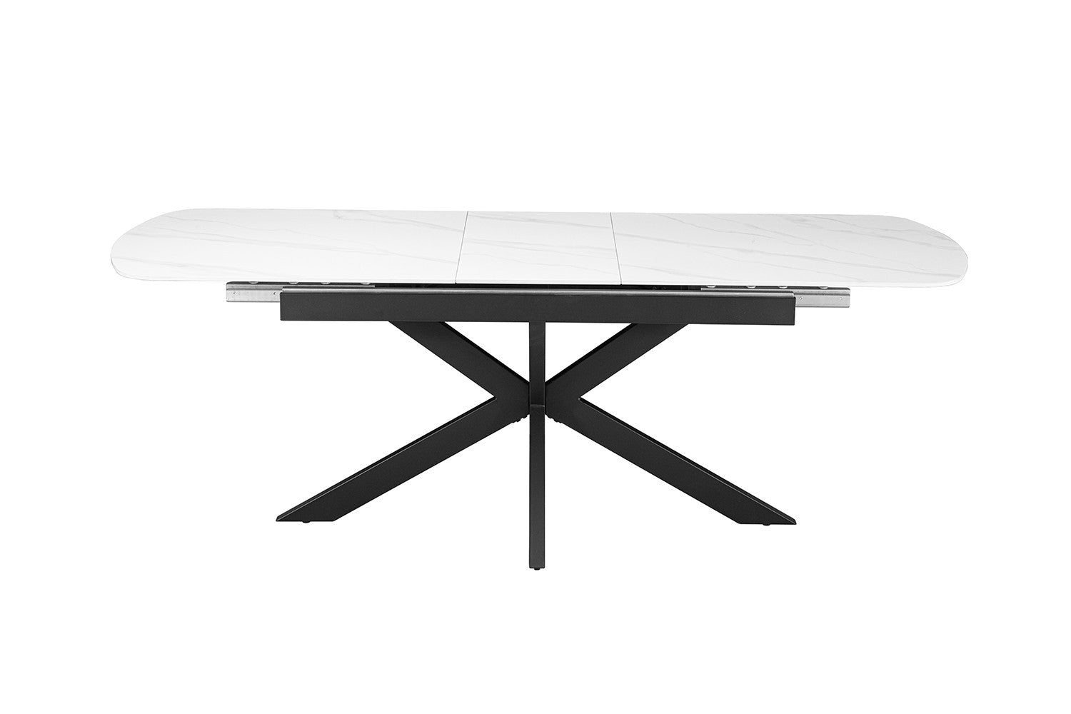 Uitschuifbare tafel 'Hestia' 180-220 cm Deens ovaal steenwit - RS