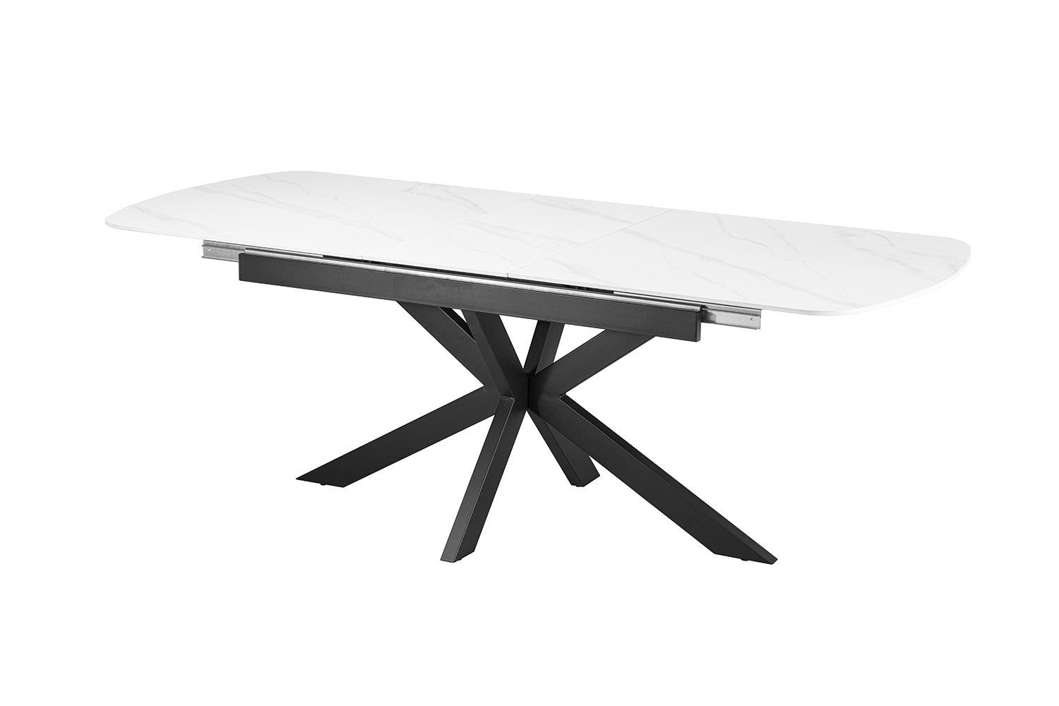 Uitschuifbare tafel 'Hestia' 180-220 cm Deens ovaal steenwit - RS