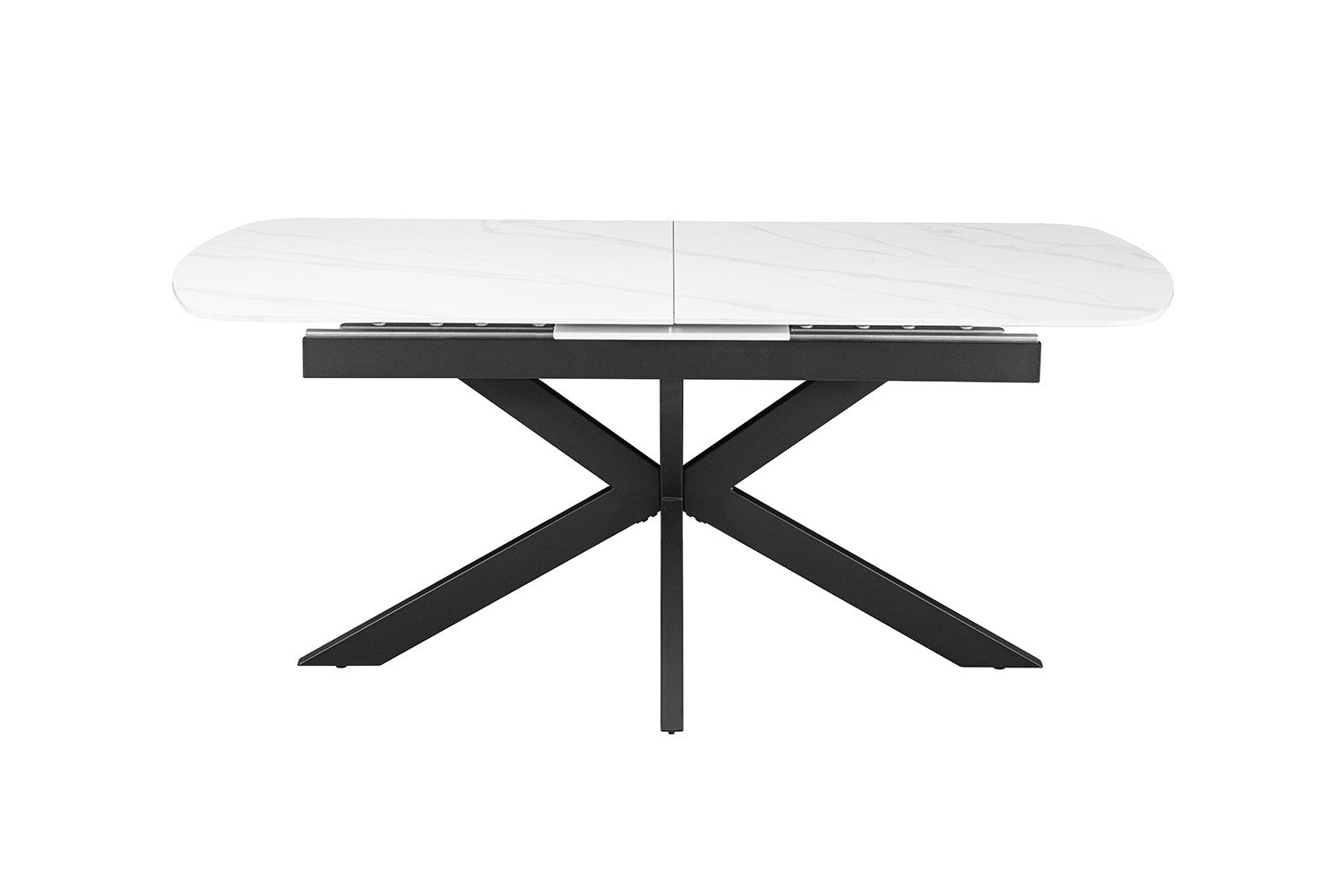 Uitschuifbare tafel 'Hestia' 180-220 cm Deens ovaal steenwit - RS