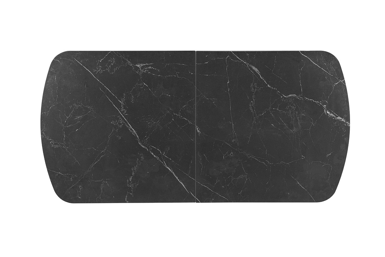 Uitschuifbare tafel 'Hestia' 180-220 cm Deens Ovaal Steen Zwart - RS