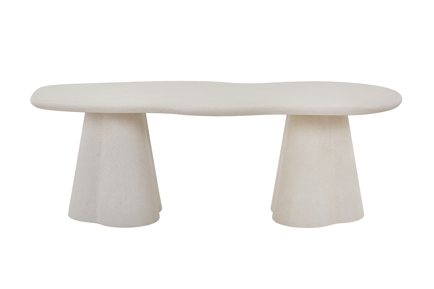 Eettafel 'Faro' 220 cm Organisch Cement - RS