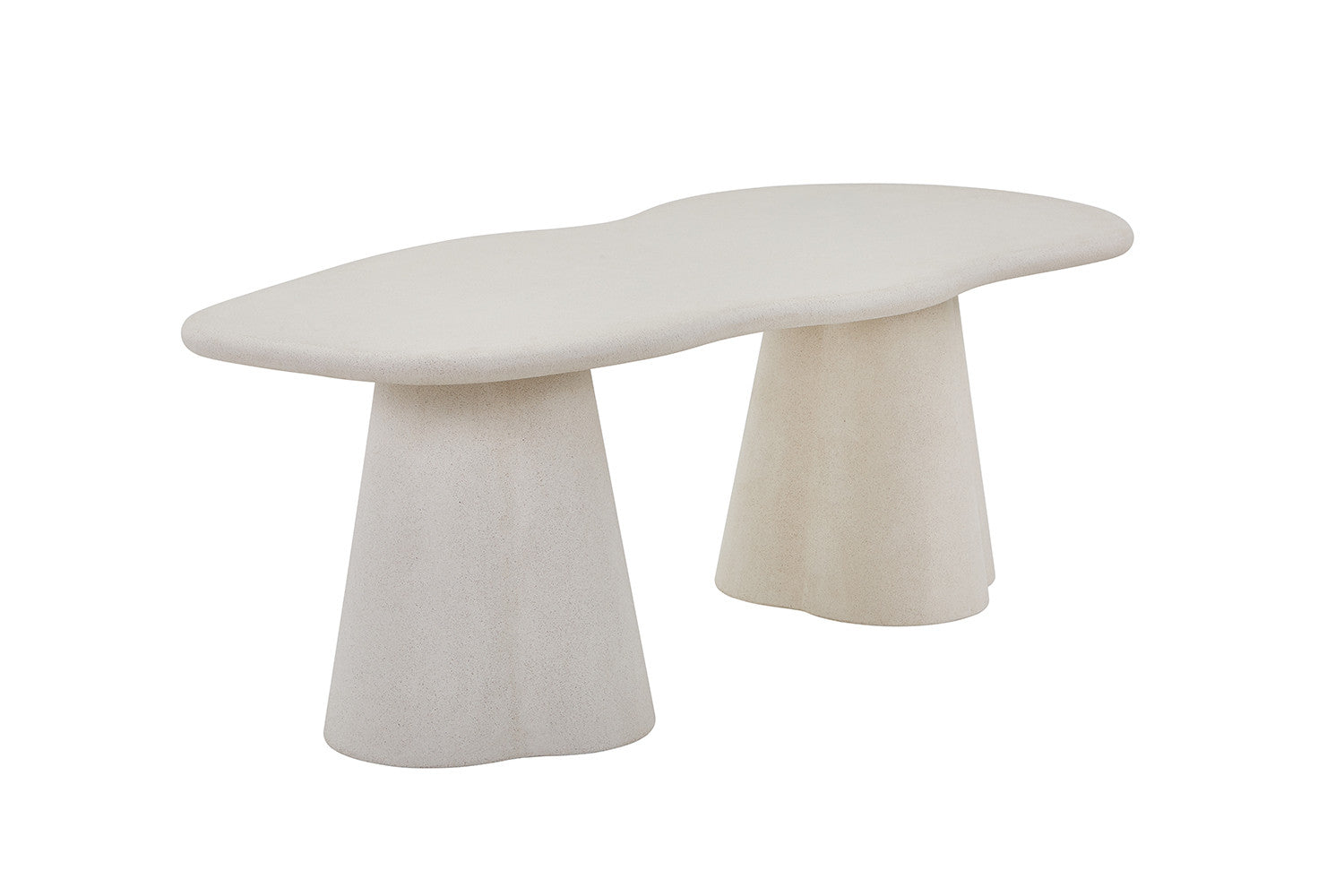 Eettafel 'Faro' 220 cm Organisch Cement - RS