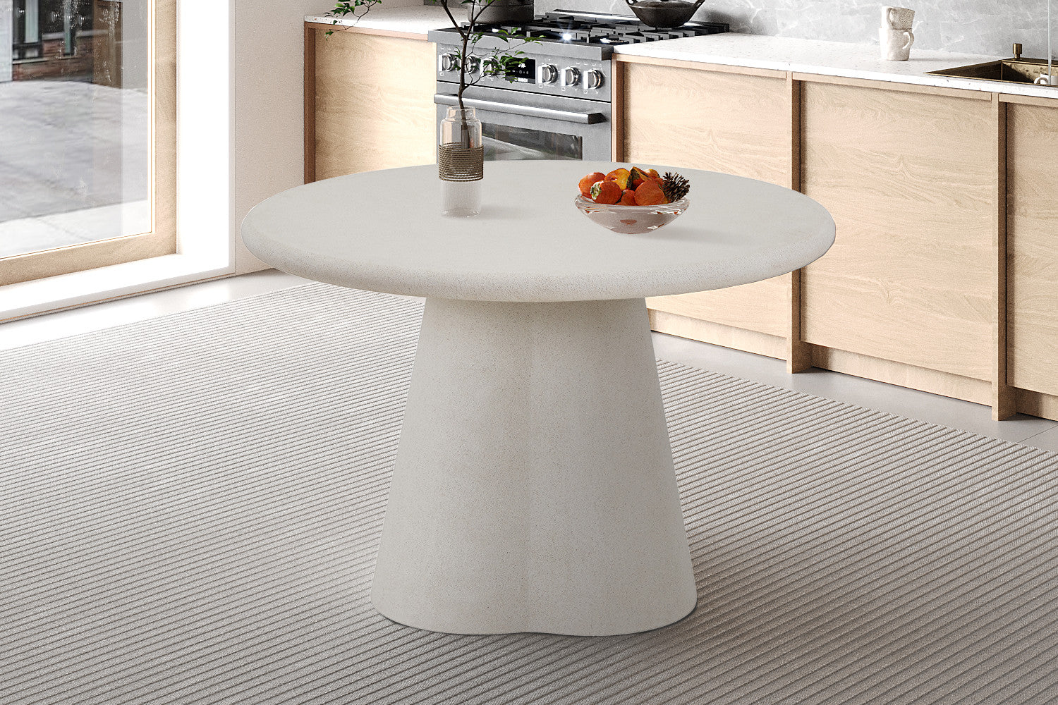 Eettafel 'Faro' 120 cm rond cement - RS