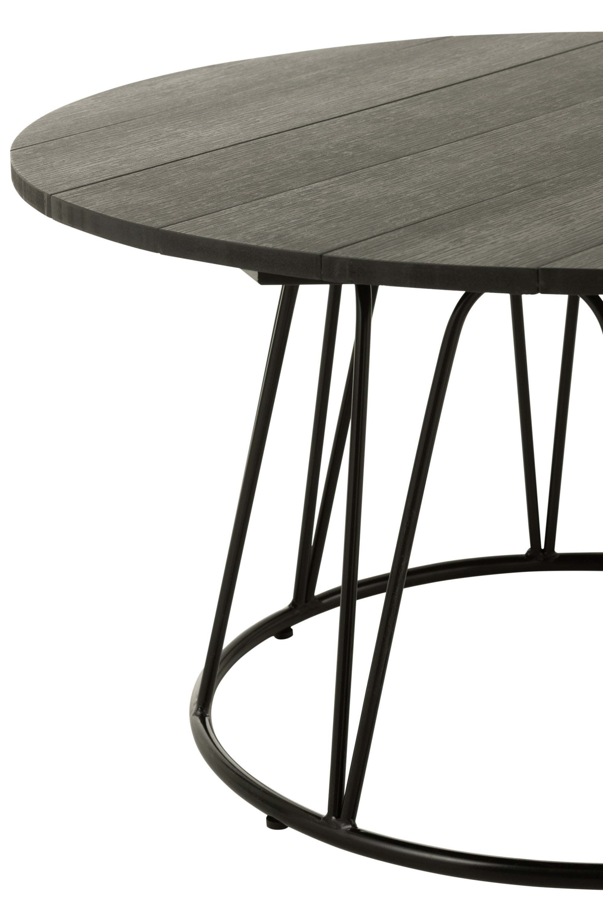 Salontafel Zoa Staal/Polyethyleen Zwart - J-LINE