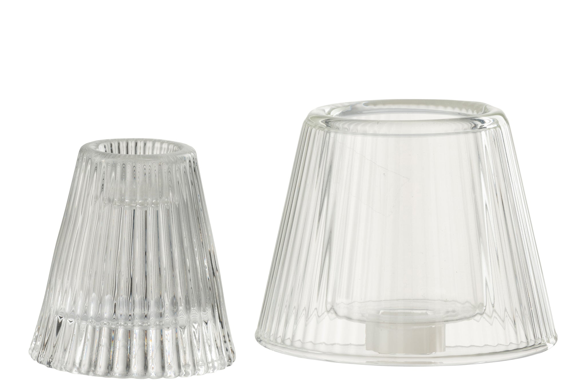 Theelicht Hoed Glas Transparant - J-LINE