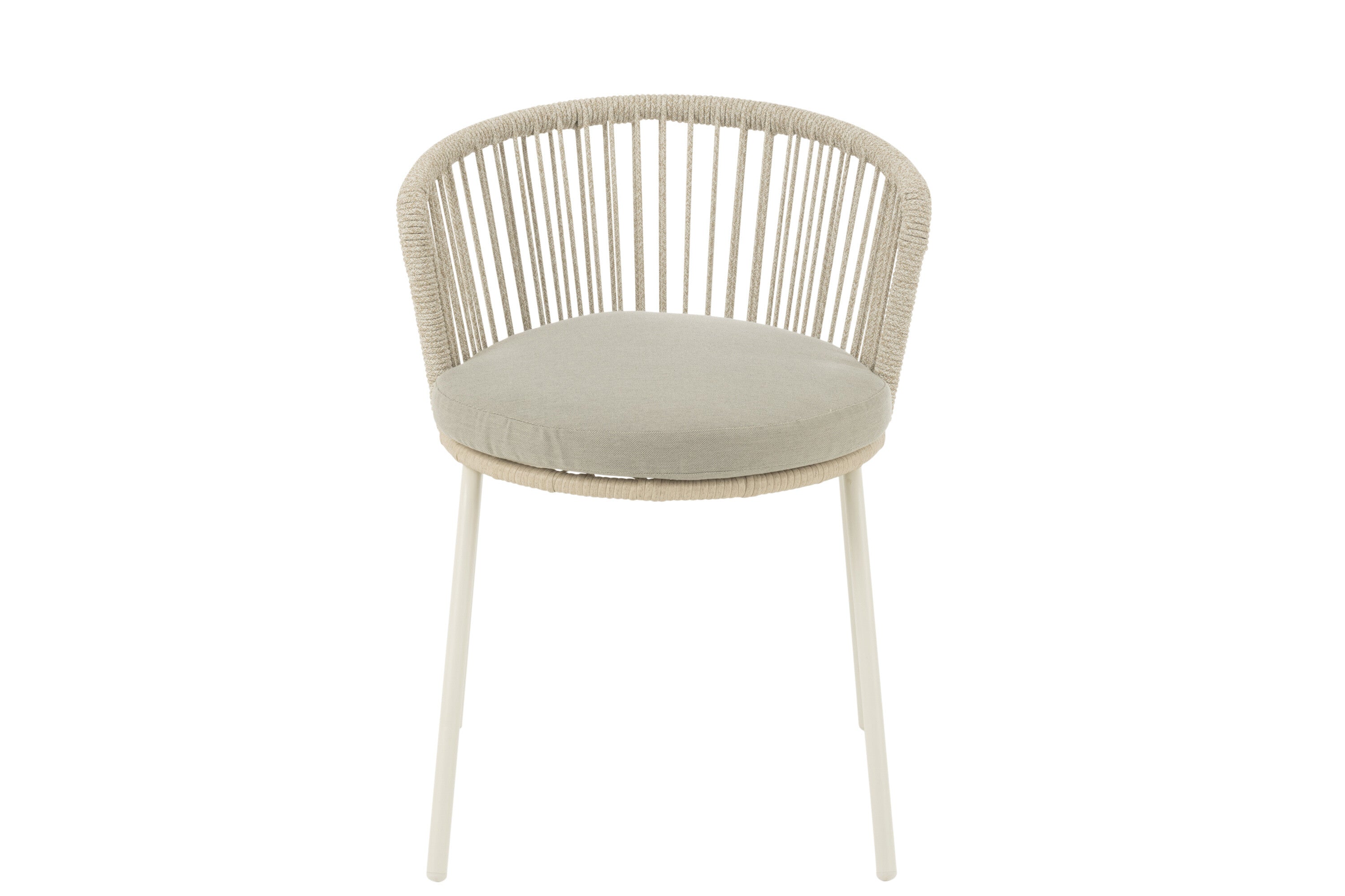 Stoel Toa Staal/Touw Grijs - J-LINE