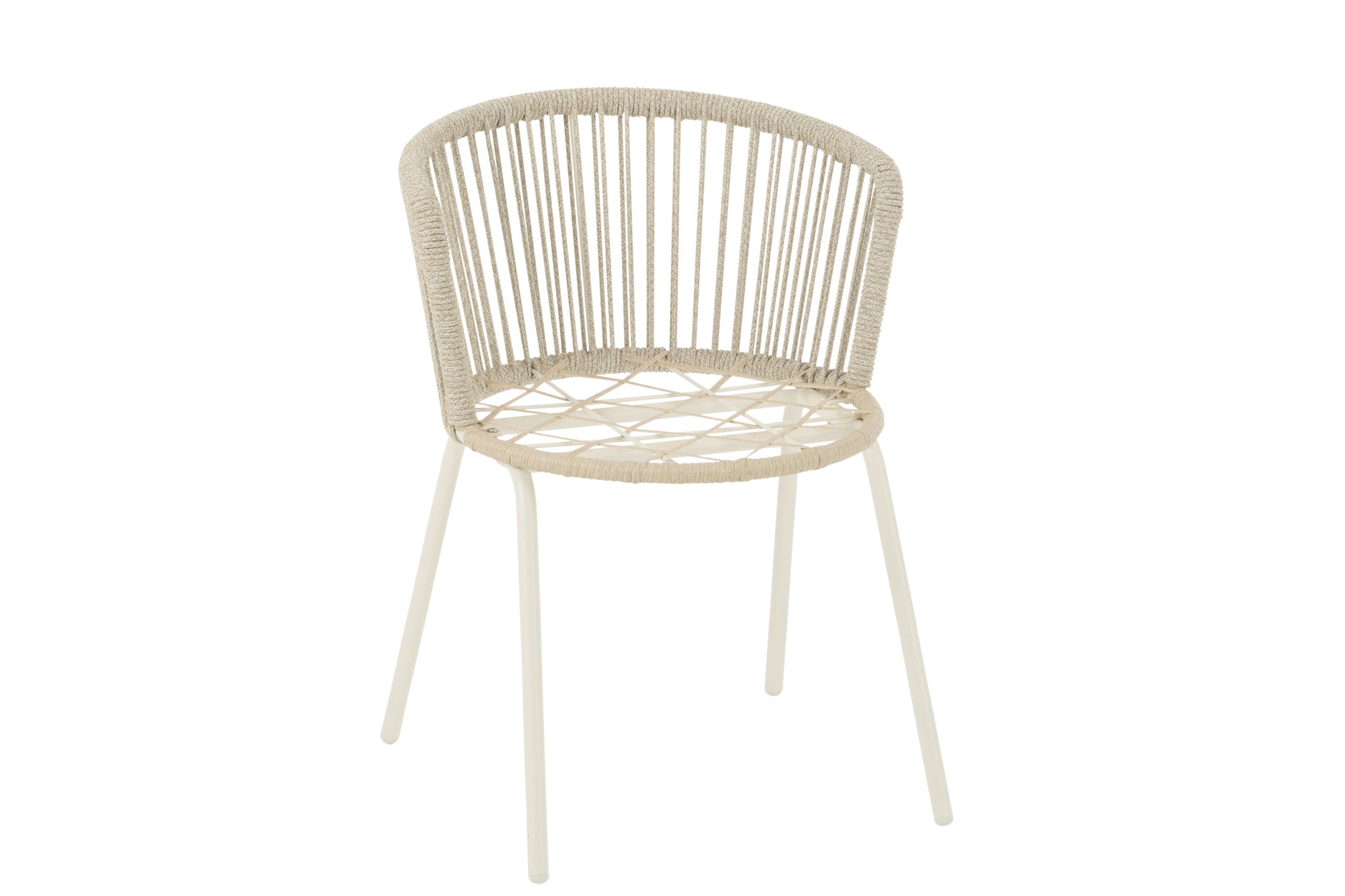 Stoel Toa Staal/Touw Grijs - J-LINE
