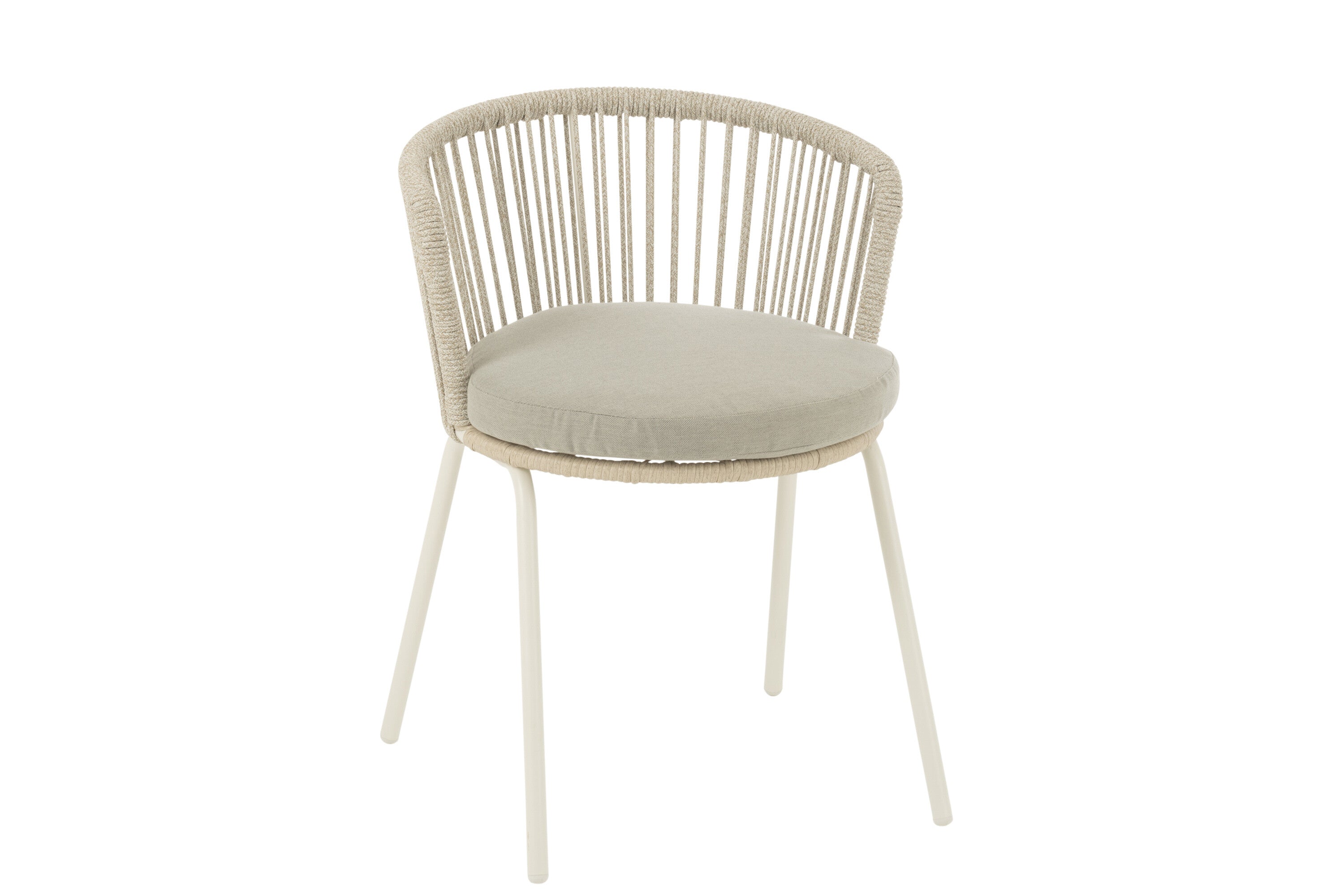 Stoel Toa Staal/Touw Grijs - J-LINE