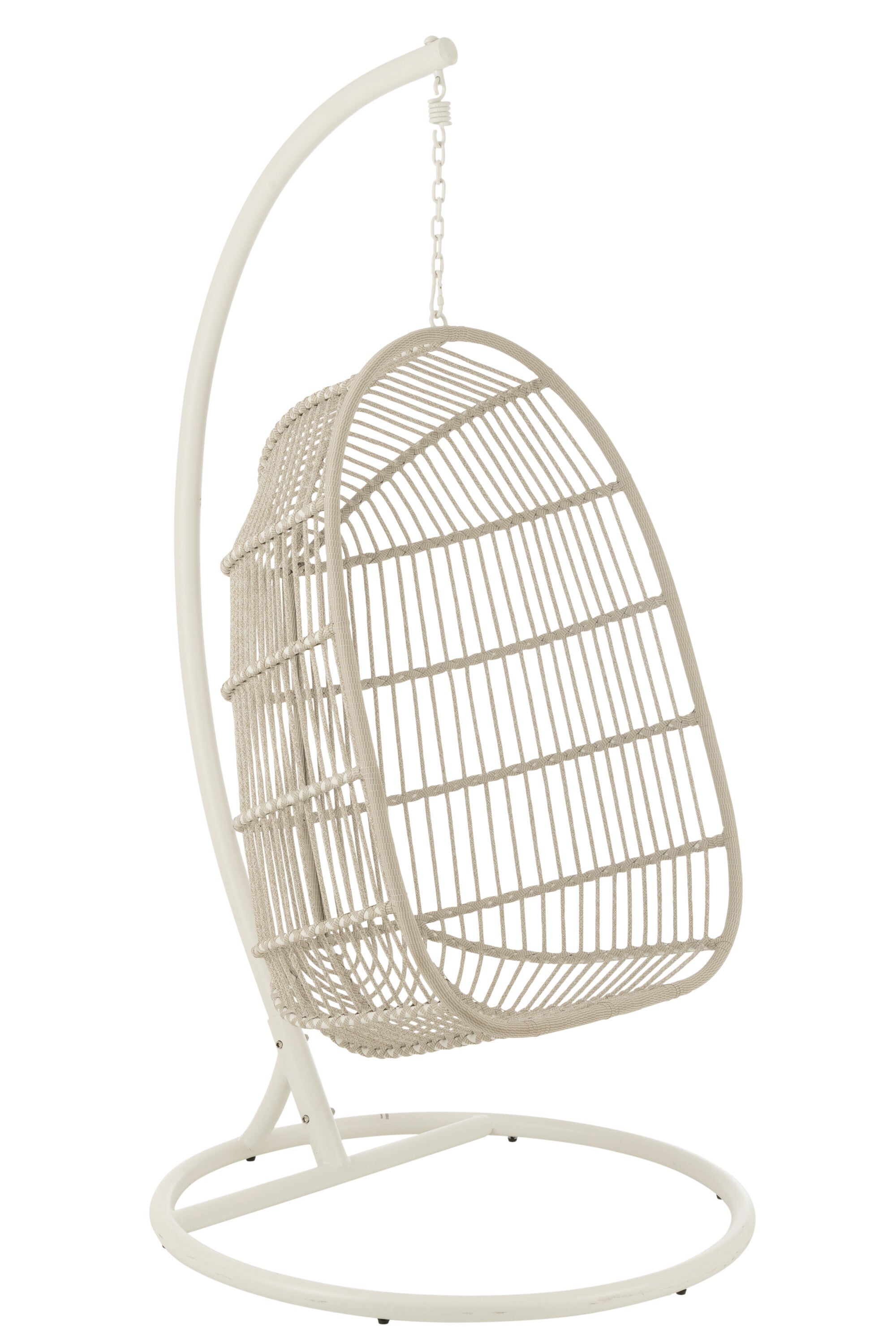Hangstoel Egga Staal/Touw Grijs - J-LINE