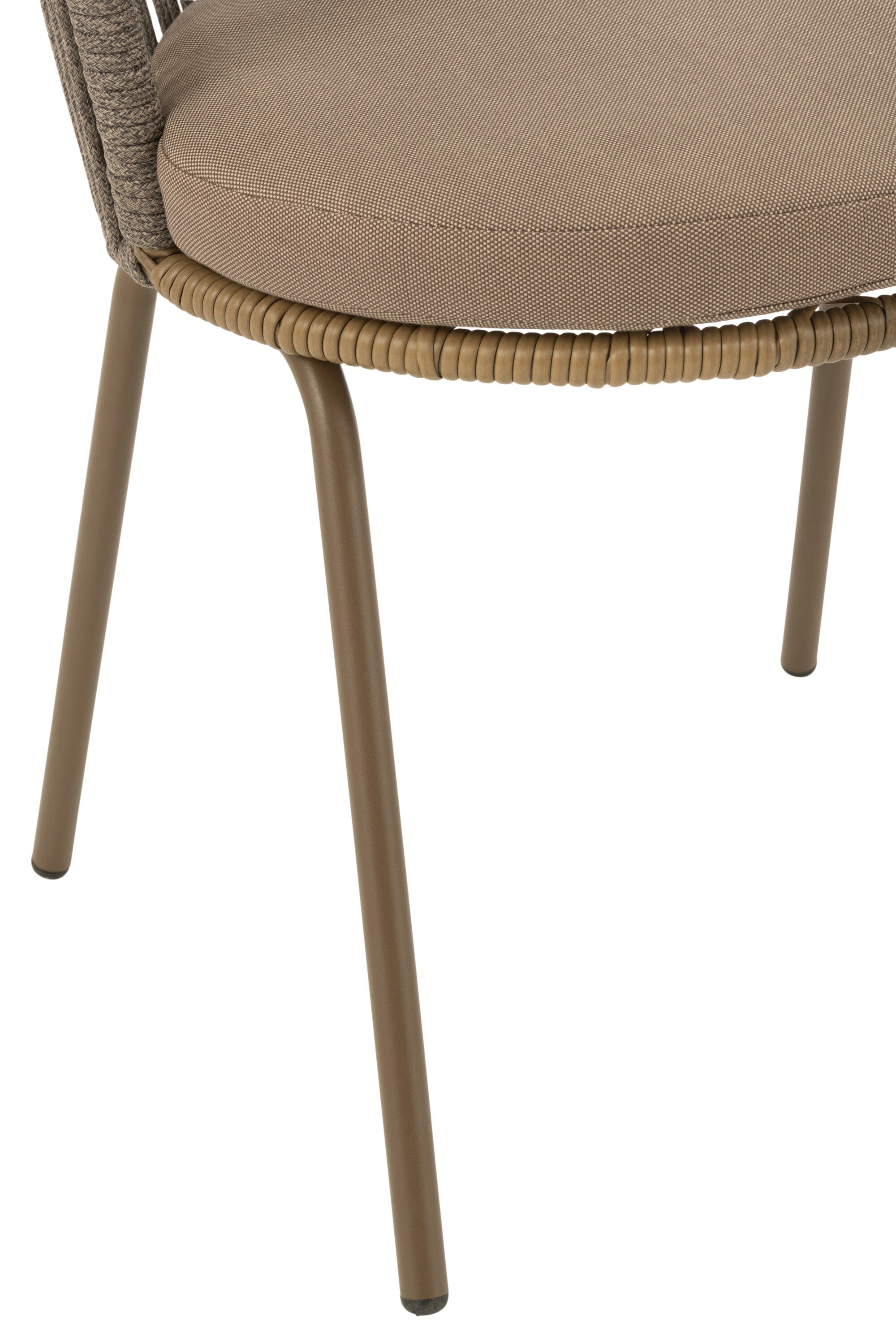 Chaise Toa en acier et corde marron - J-LINE
