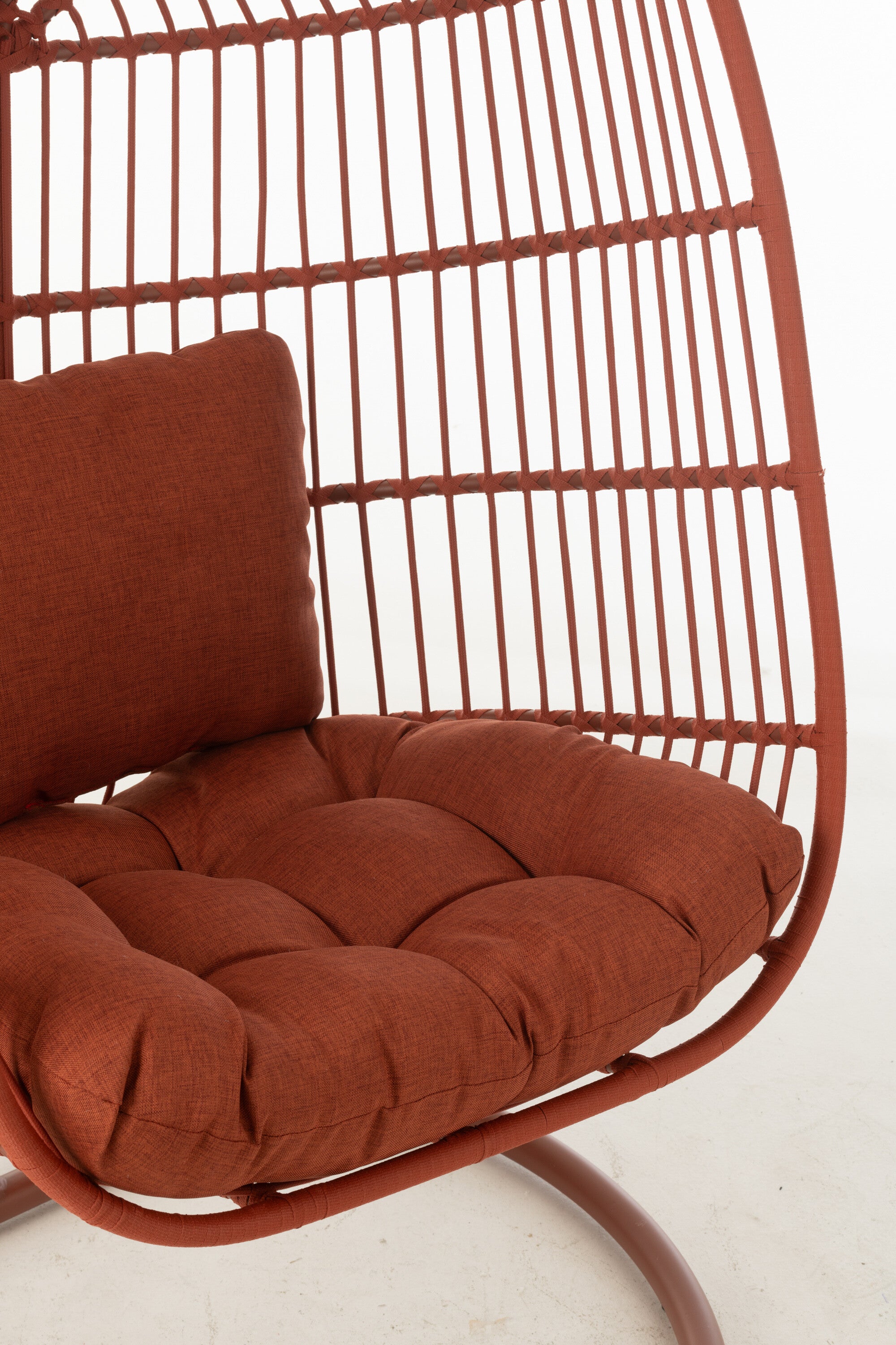 Hangstoel Egga Staal/Touw Rood - J-LINE