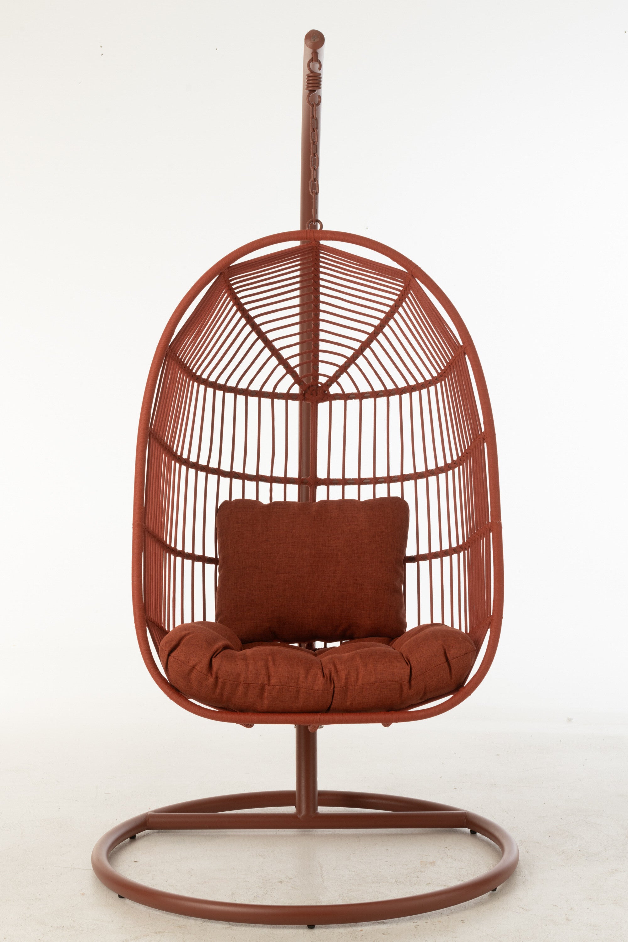 Hangstoel Egga Staal/Touw Rood - J-LINE