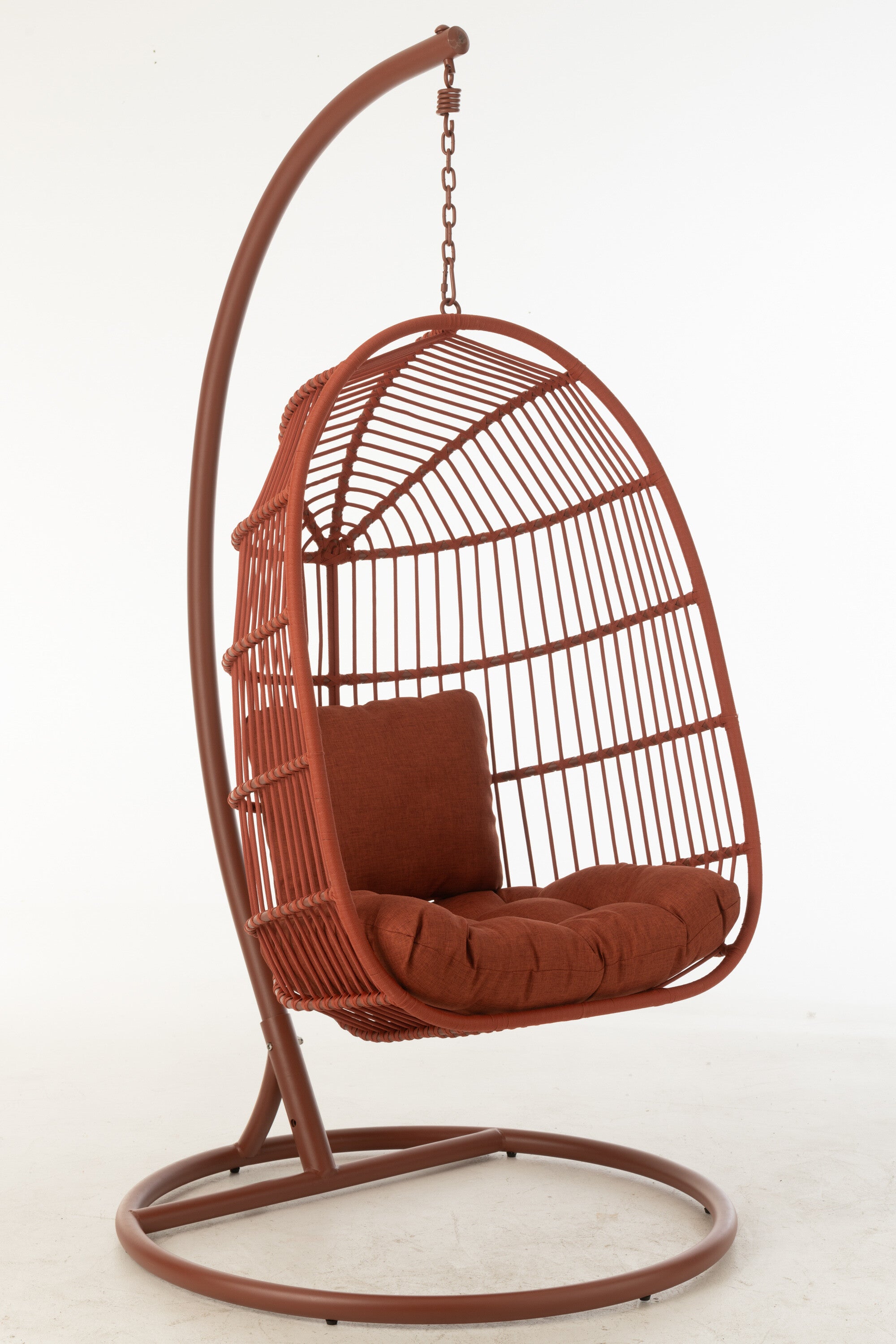 Hangstoel Egga Staal/Touw Rood - J-LINE