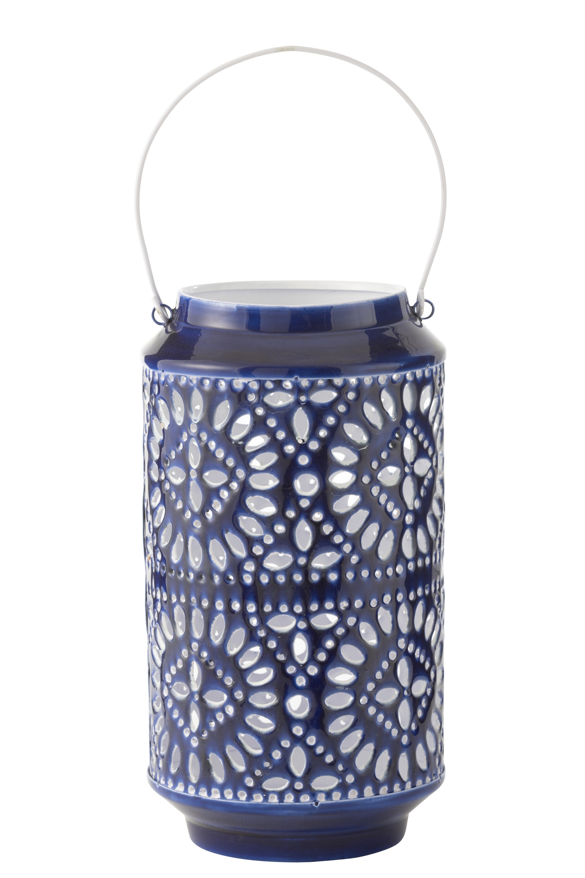 Lantaarn IJzer Blauw/Wit L - J-LINE