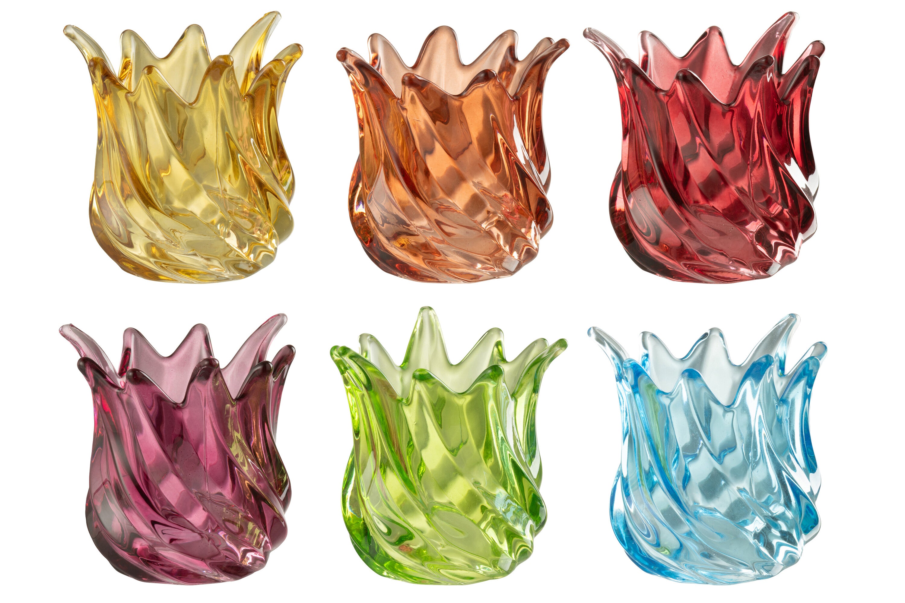 Theelichthouder Popa Glas Mix S/6 - J-LINE