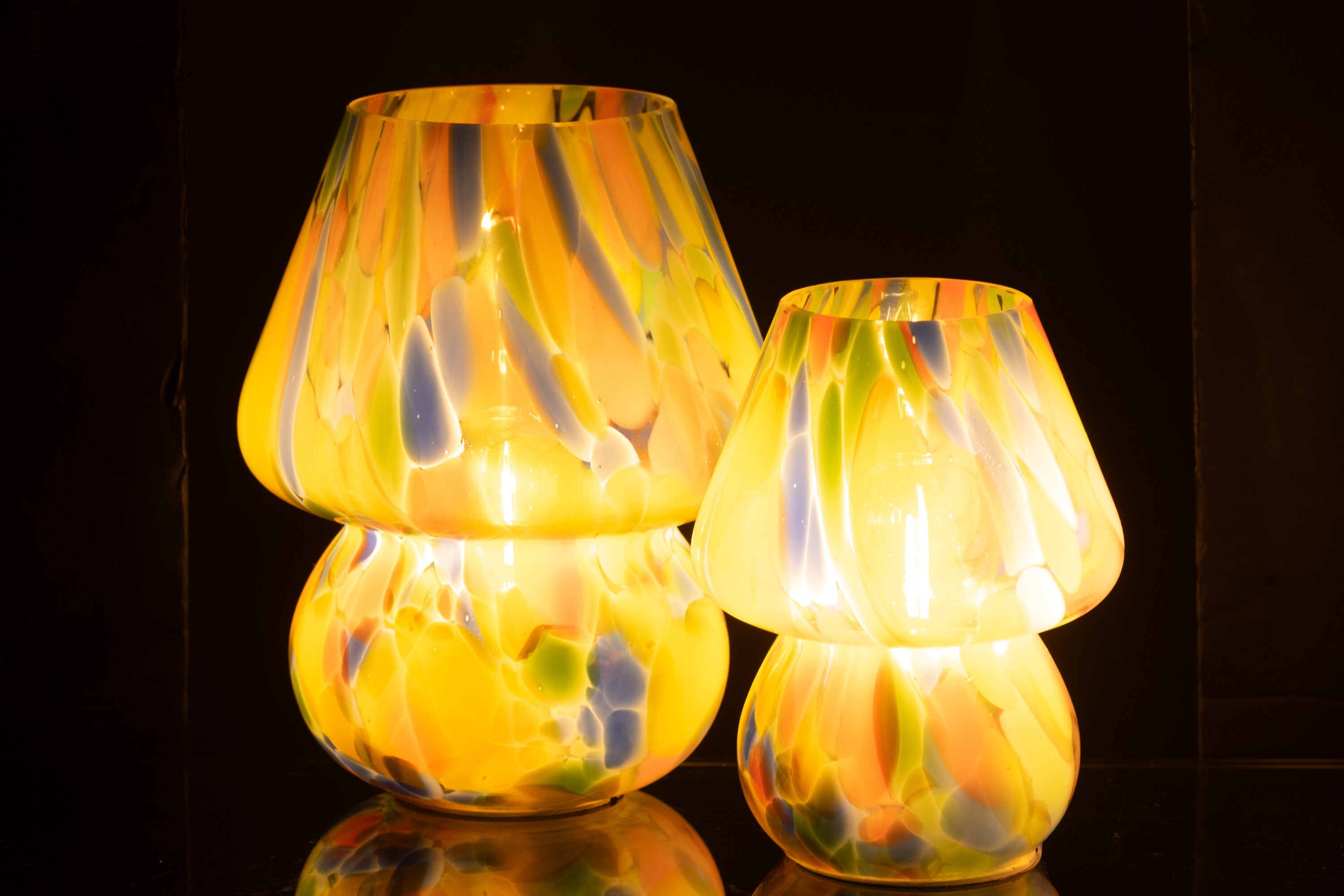 Tafellamp Regenboog Glas Mix L - J-LINE