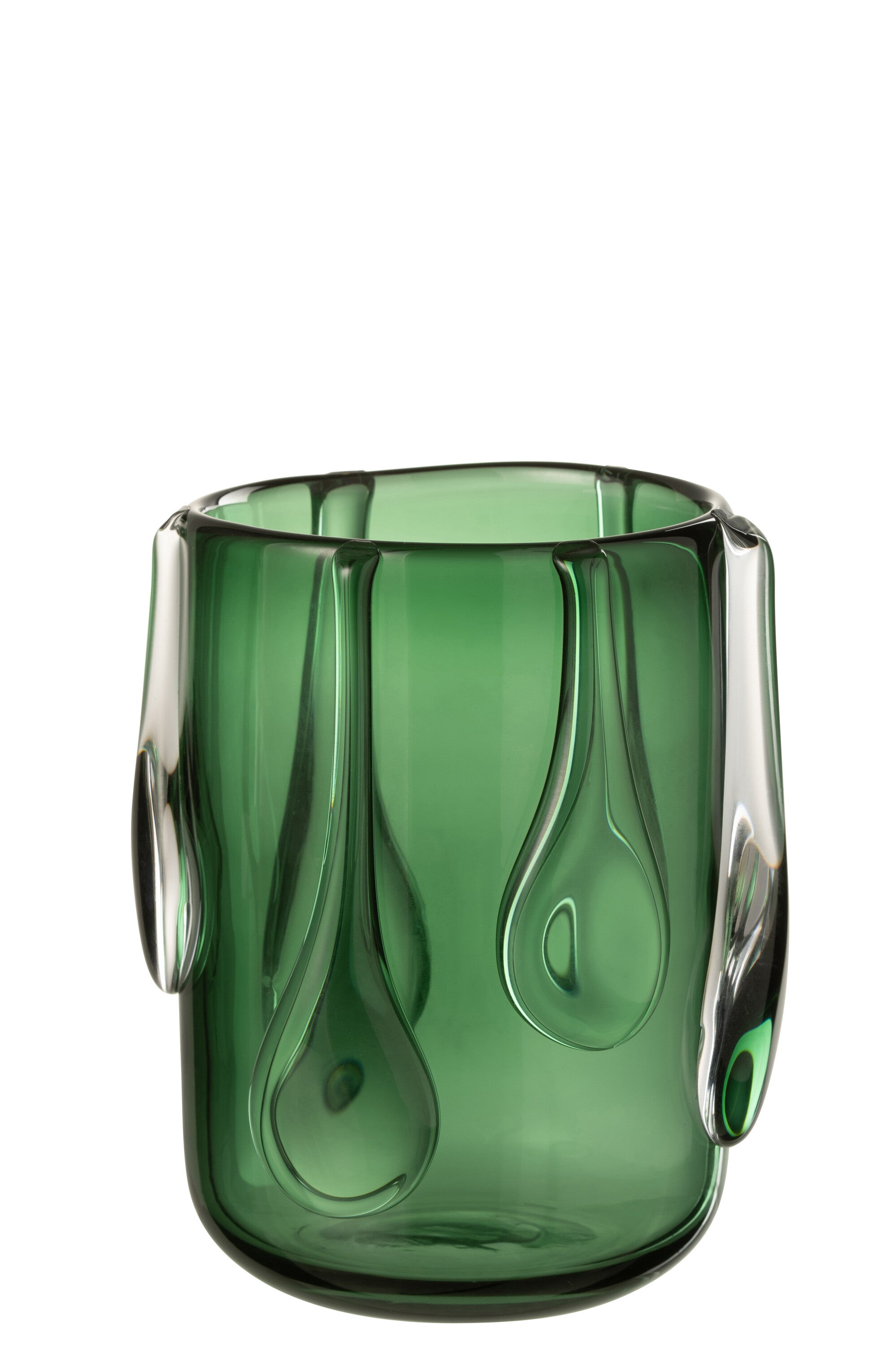 Vase goutte en verre vert S - J-LINE