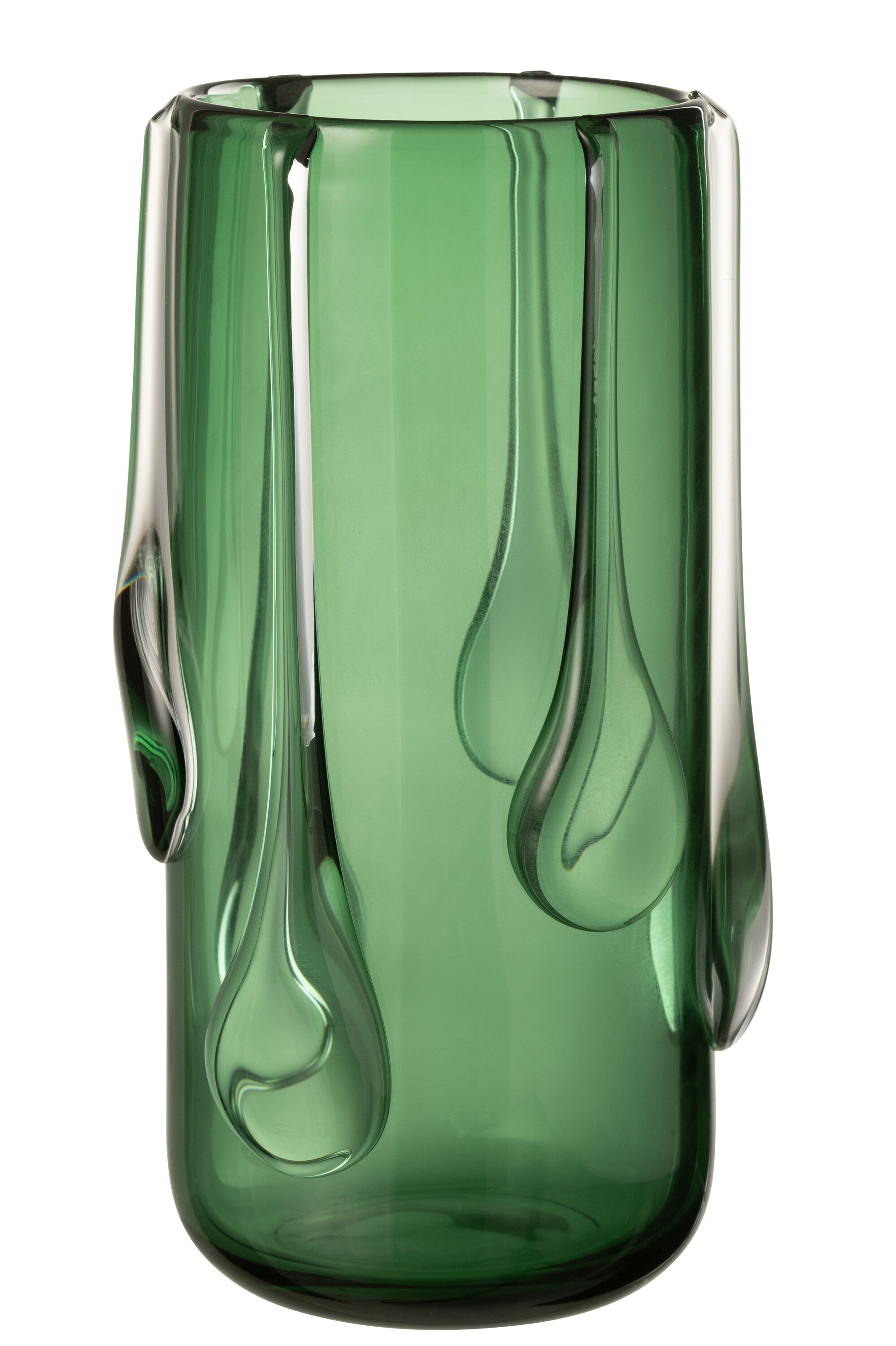 Vase goutte en verre vert L - J-LINE
