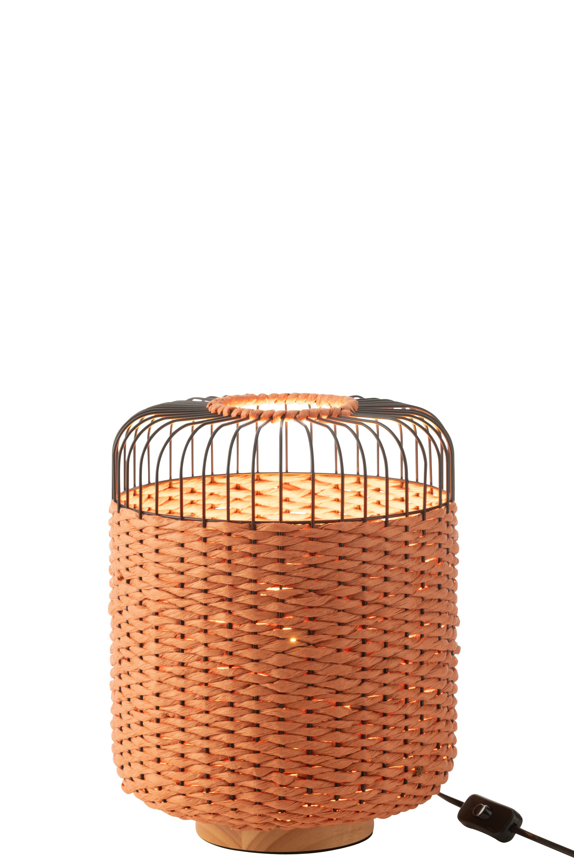 Lampe de table en métal orange - J-LINE