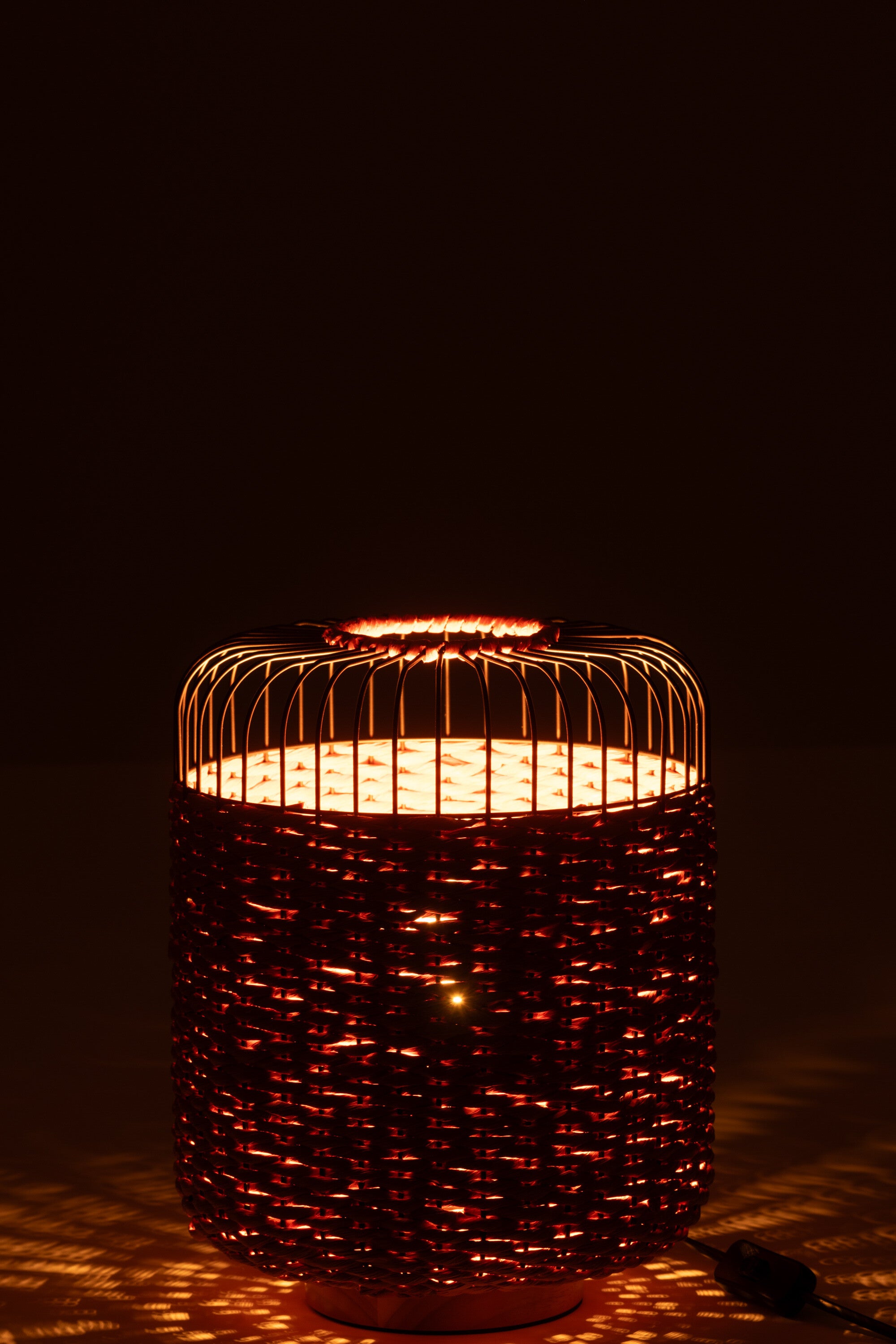 Lampe de table en métal orange - J-LINE