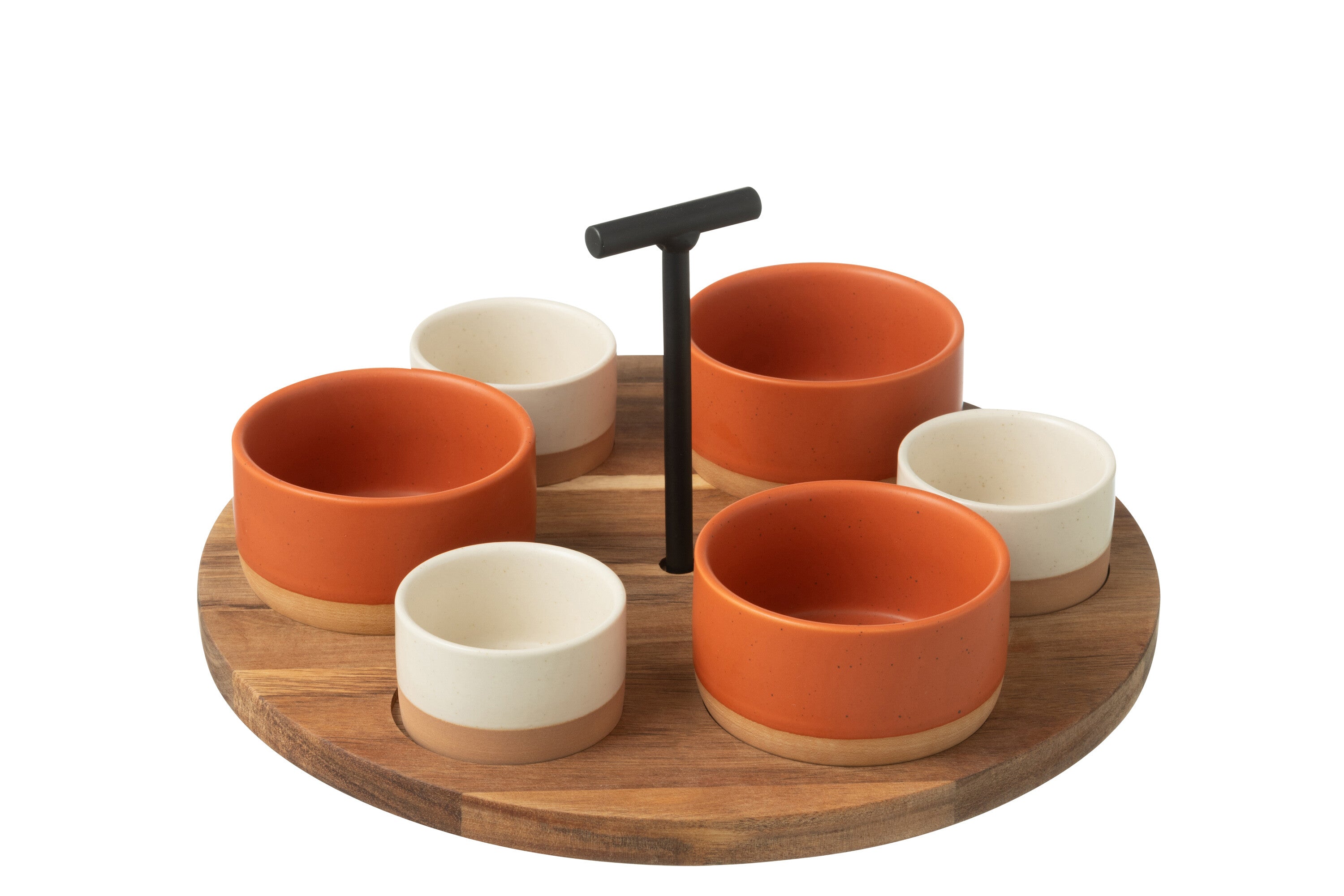Tapas Houten dienblad Oranje/Wit - J-LINE